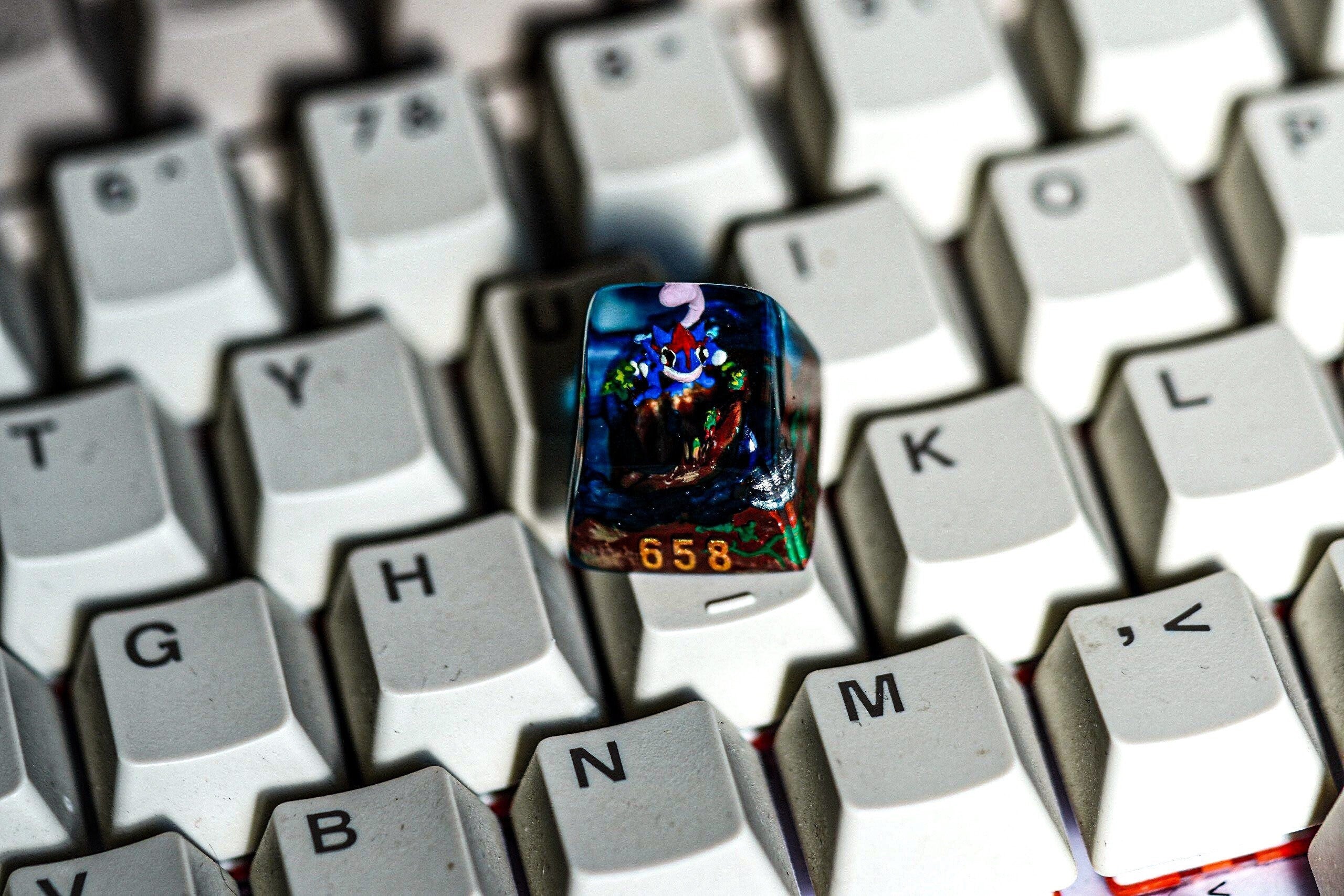 G.re.ni.nja keycap, Custom po.ke.mon keycap, Keycap, Keycaps, Artisan keycap, Cherry mx keycaps, Mechanical Gaming Keyboard,