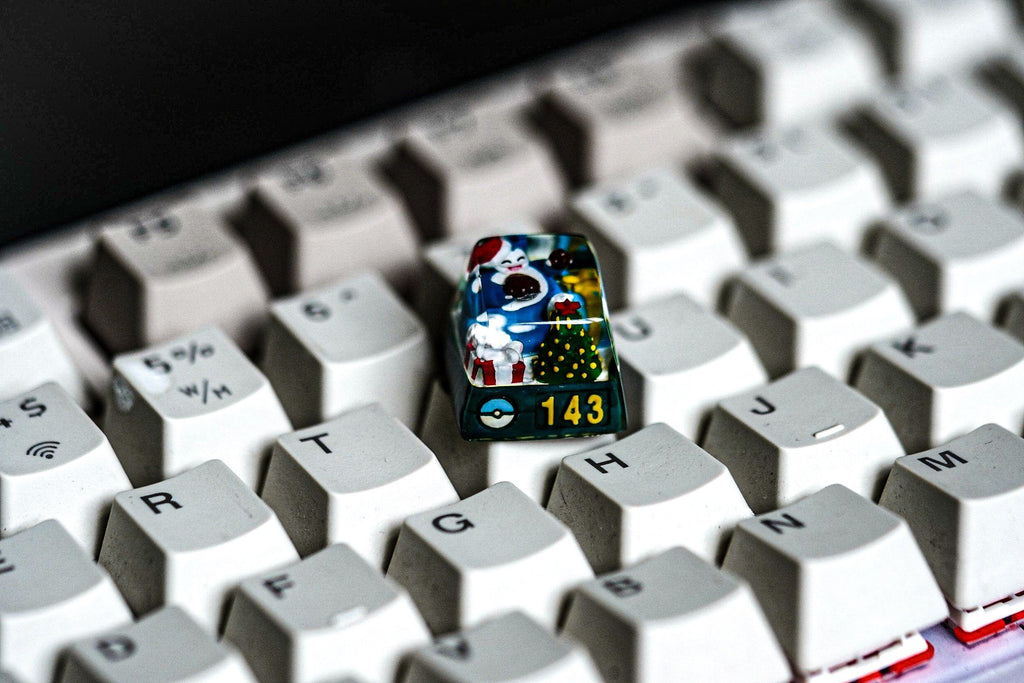S.no.rlax Christmas Po.ke.m.on, Pok.e.m.on Keycap,Character Keycap, Artisan Keycap, Christmas gifts, Resin Handmade Keycap