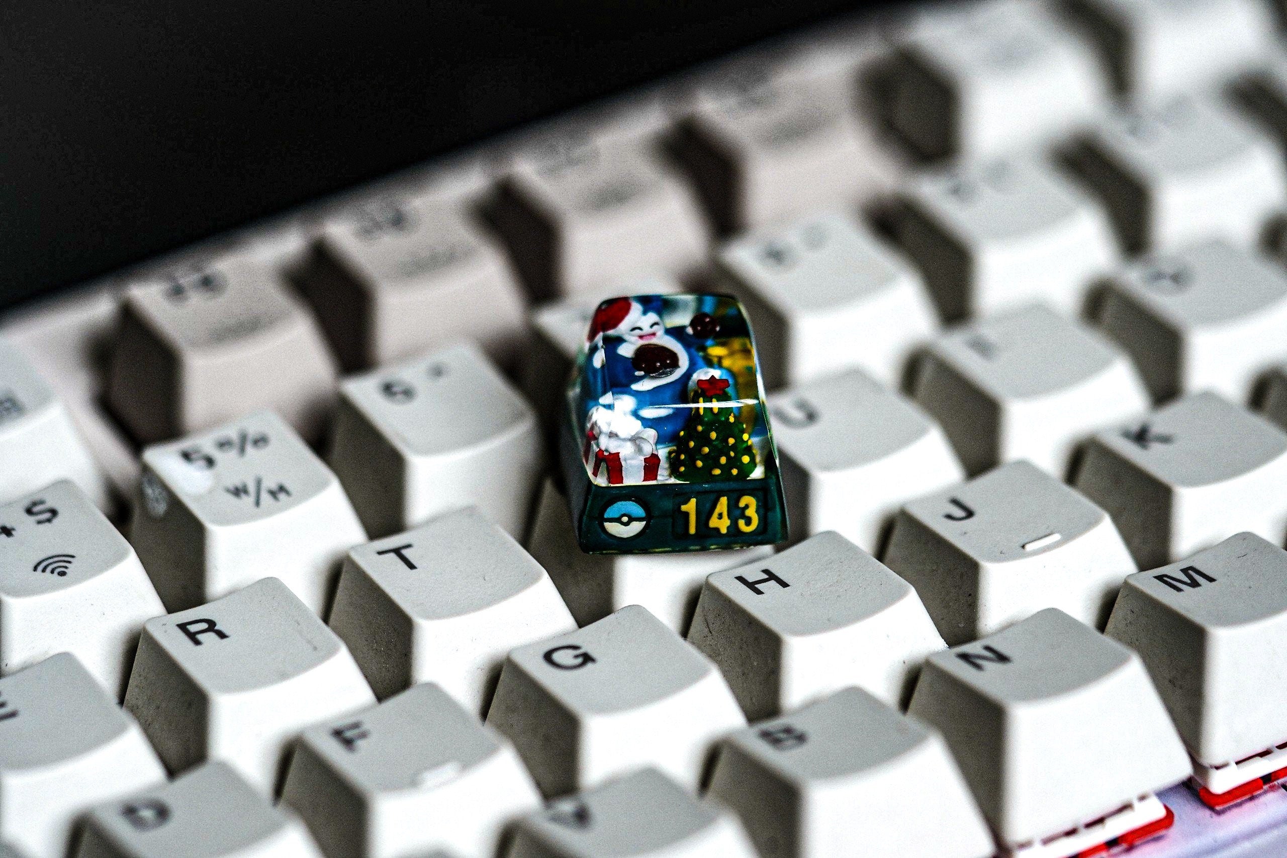S.no.rlax Christmas Po.ke.m.on, Pok.e.m.on Keycap,Character Keycap, Artisan Keycap, Christmas gifts, Resin Handmade Keycap