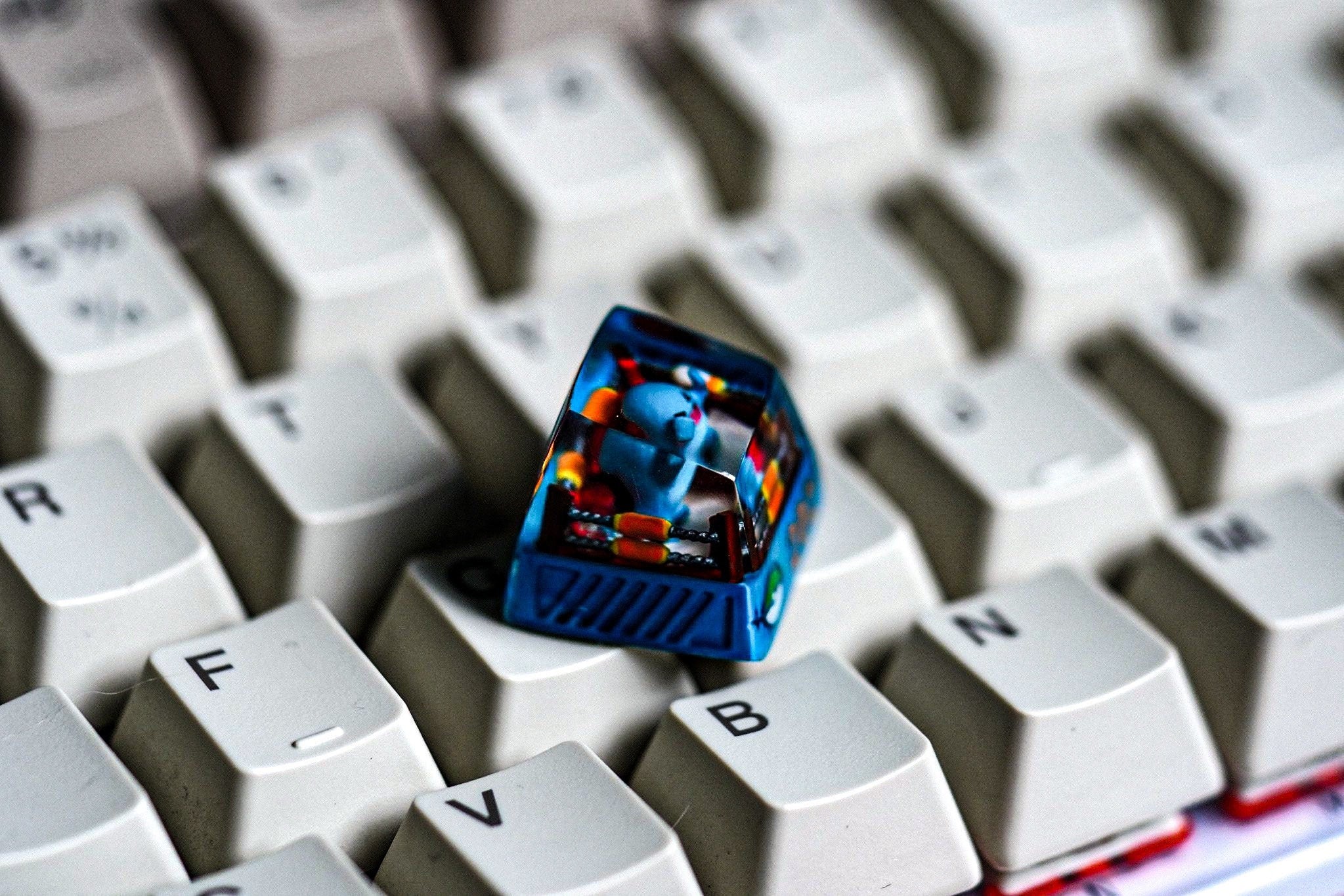 W.obbu.ffet pok.e.m.on keycap, pok.e.m.on spacebar keycap, valentine gift, po.kem.on keycap set, resin artisan keycap