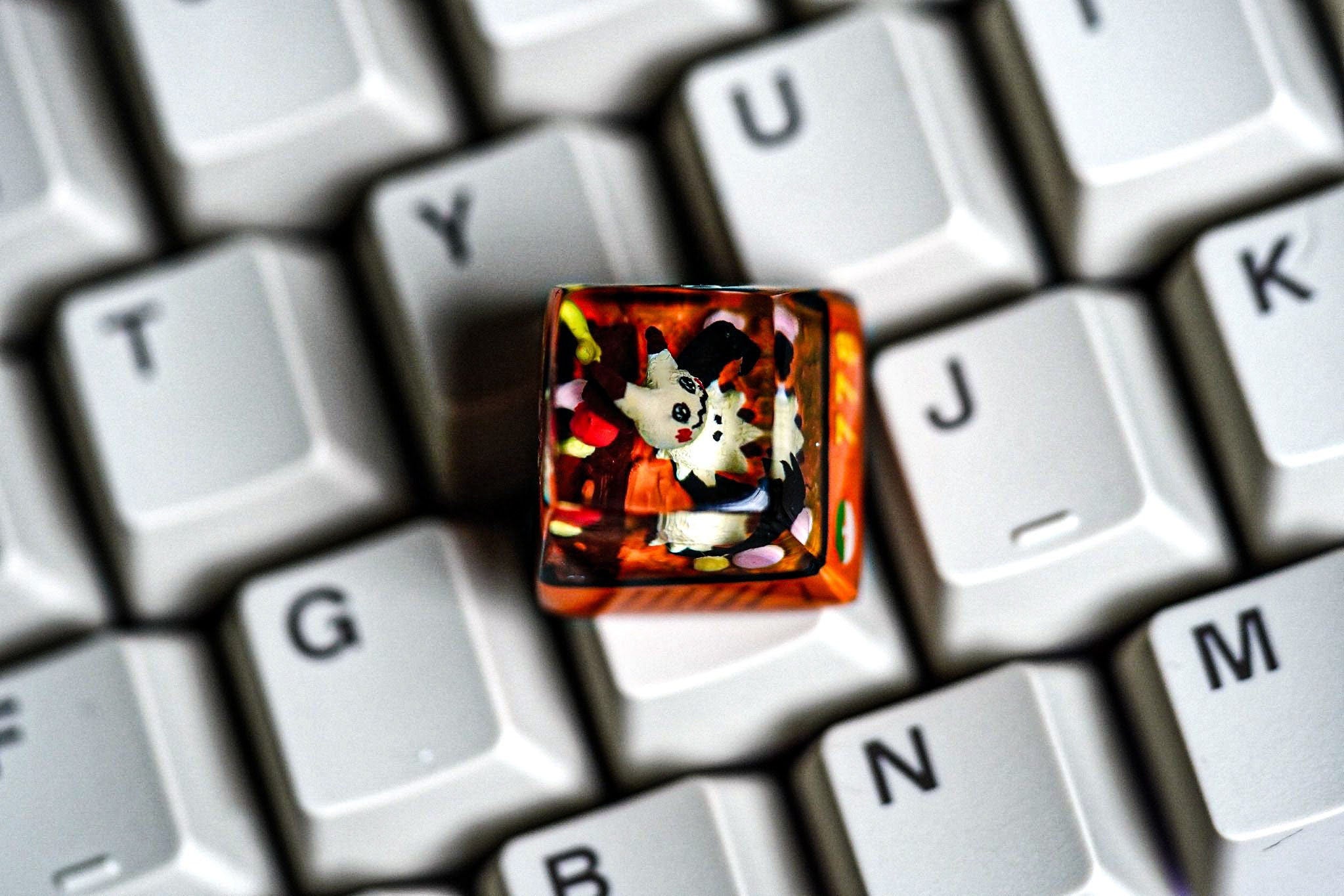Mimikyu pokemon keycap, pokemon spacebar keycap, valentine gift, pokemon keycap set, resin artisan keycap