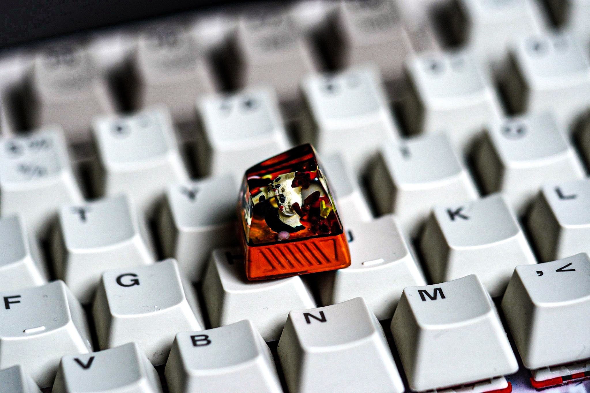 Mimikyu pokemon keycap, pokemon spacebar keycap, valentine gift, pokemon keycap set, resin artisan keycap