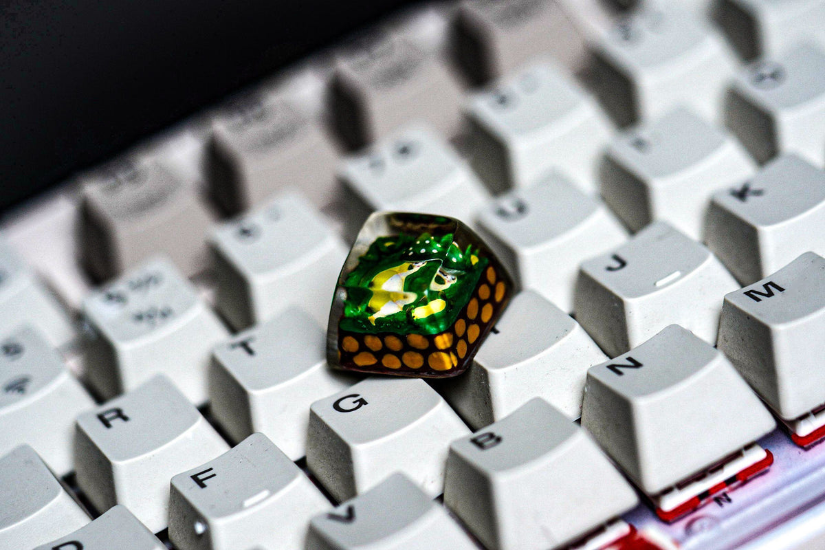 Handmade Fairy Dream, OEM SA novelty cap, Cute mushroom green cap, Kawaii anime plant, cherry mx backlit gmk, fairy in green