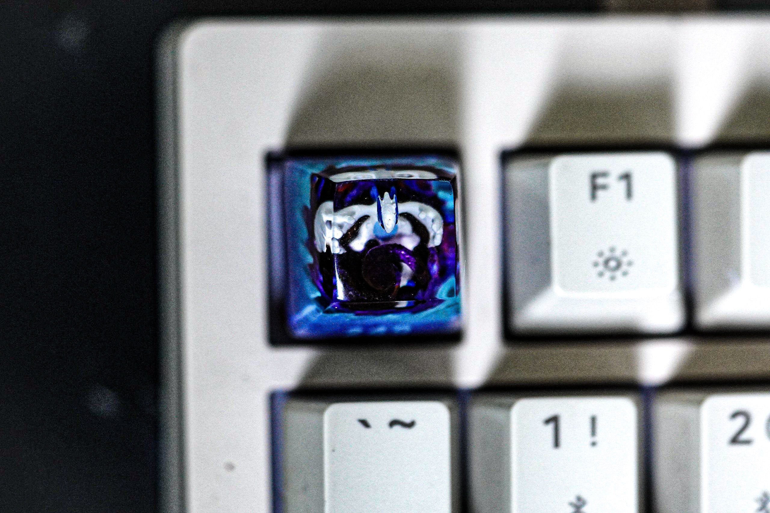 lugia pokemon keycap, pokemon spacebar keycap, artisan keycap, valentine gift, pokemon keycap set, resin artisan keycap