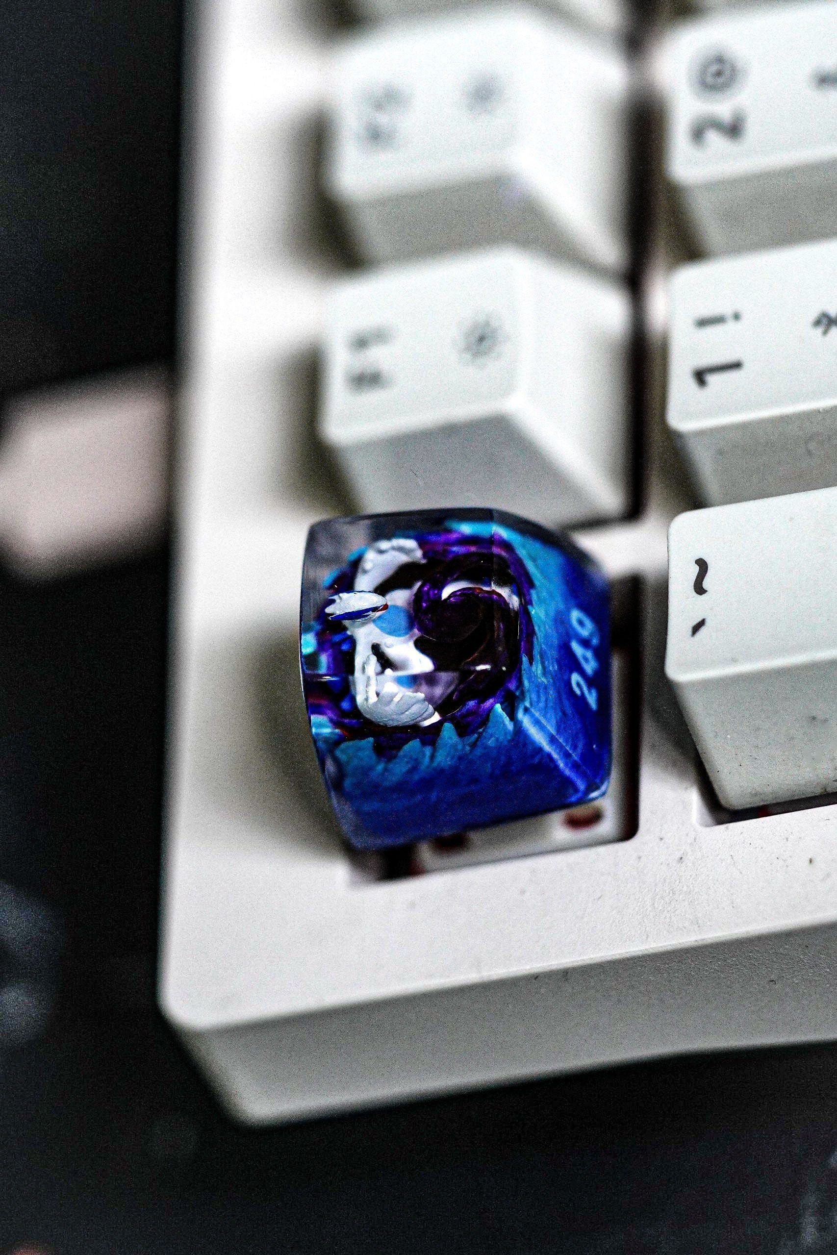 lugia pokemon keycap, pokemon spacebar keycap, artisan keycap, valentine gift, pokemon keycap set, resin artisan keycap