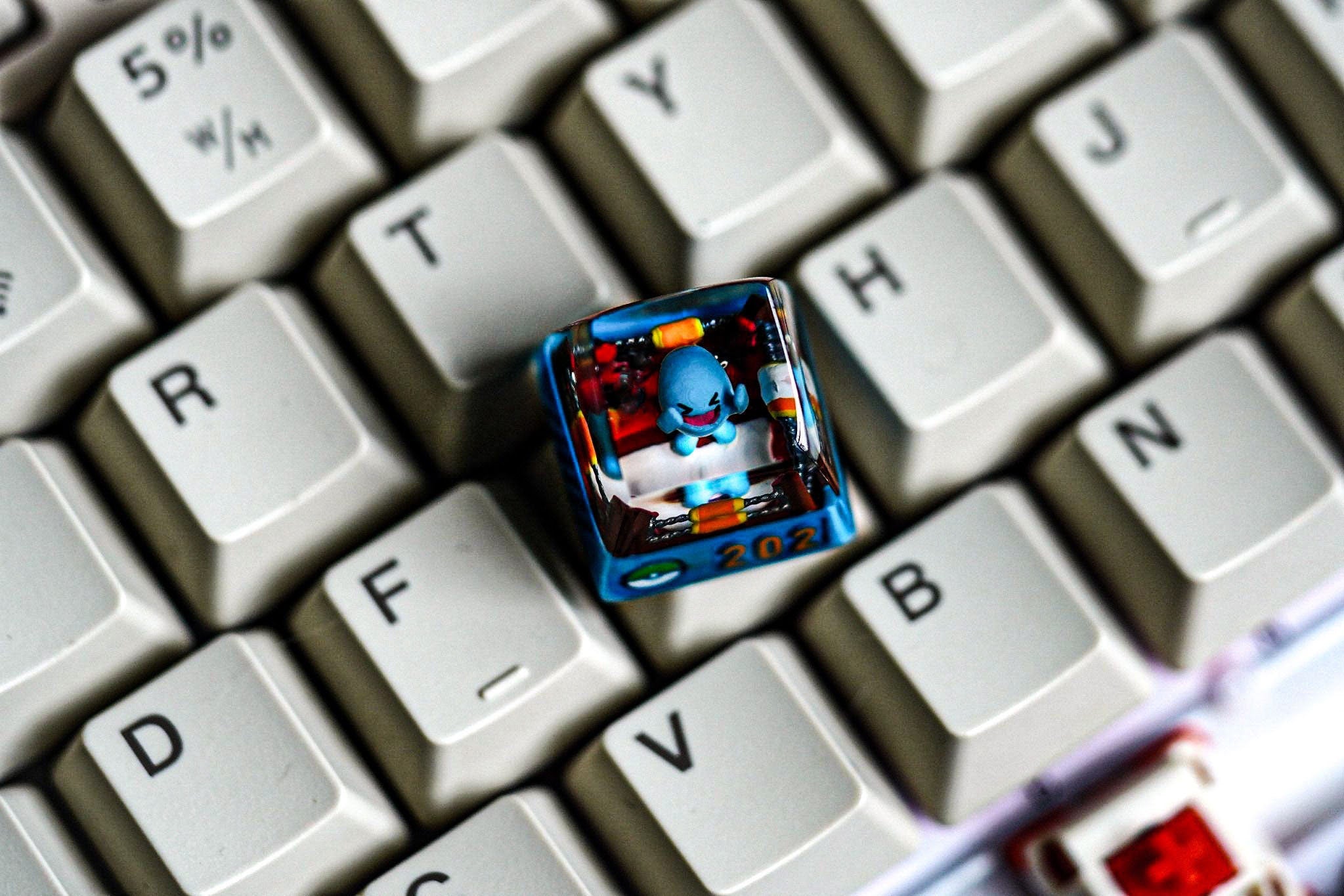 W.obbu.ffet pok.e.m.on keycap, pok.e.m.on spacebar keycap, valentine gift, po.kem.on keycap set, resin artisan keycap