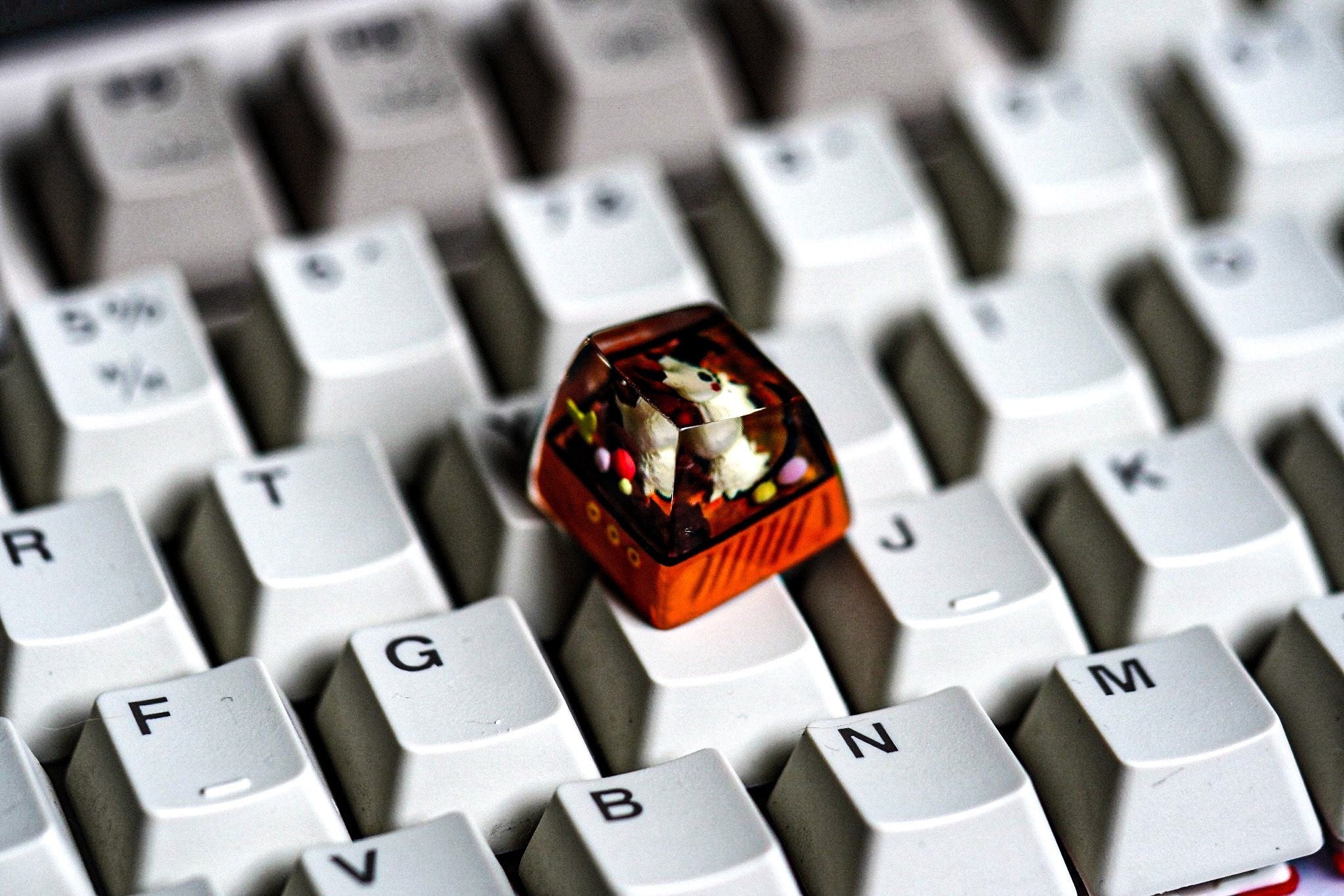 Mimikyu pokemon keycap, pokemon spacebar keycap, valentine gift, pokemon keycap set, resin artisan keycap