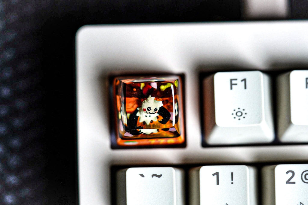 Mimikyu pokemon keycap, pokemon spacebar keycap, valentine gift, pokemon keycap set, resin artisan keycap