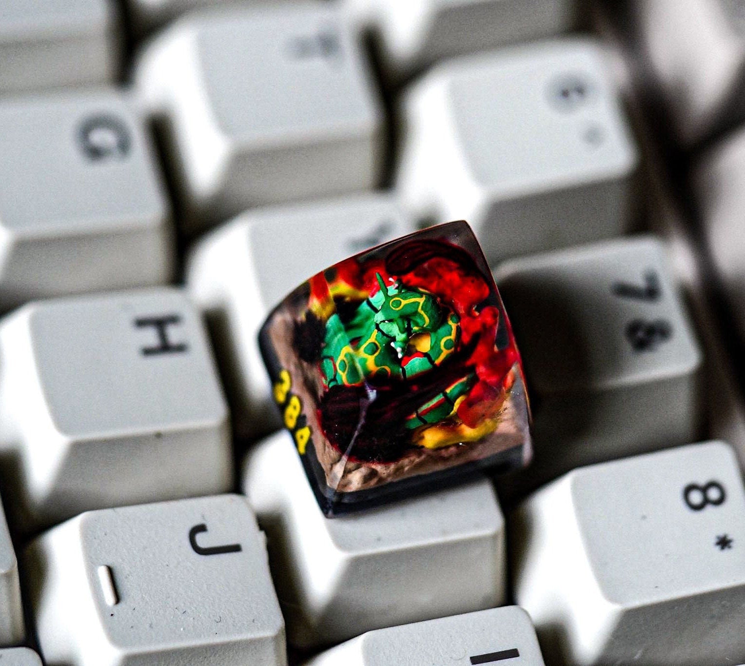 ra.yq.uaz.a keycap, Custom poke.m.on keycap, handmade keycaps, Artisan keycap, Cherry mx keycaps, Mechanical Gaming Keyboard,