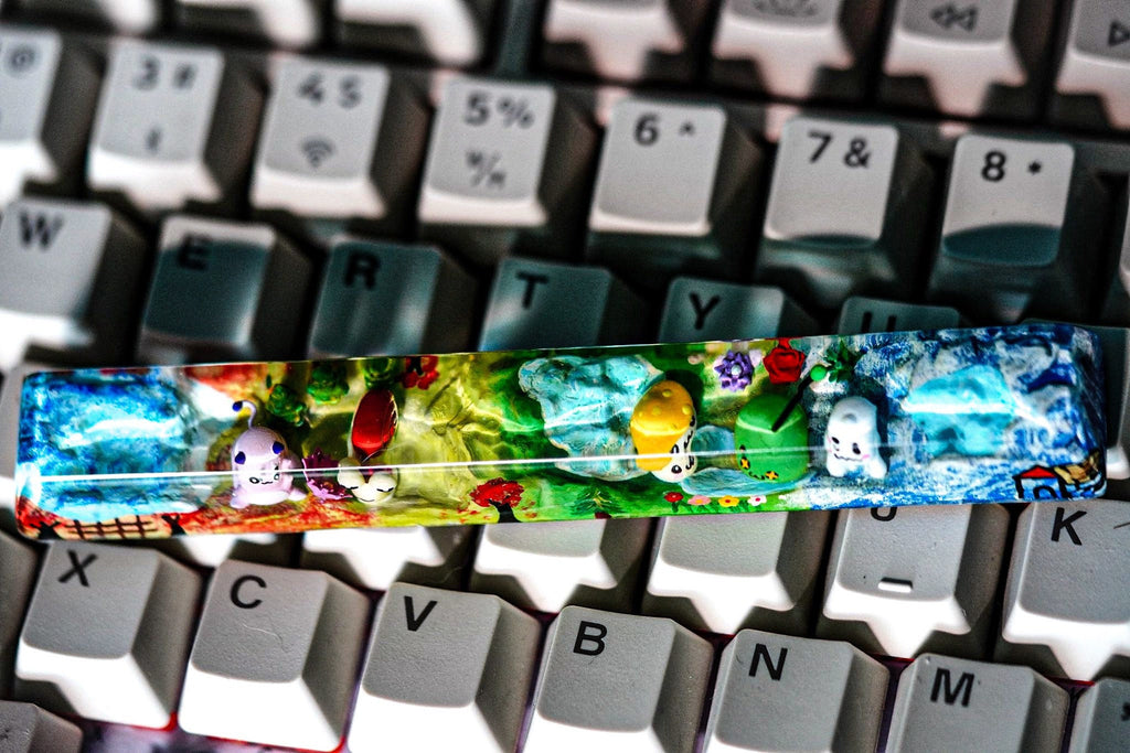 maplestory keycap Handmade green slime keycap, Custom spacebar, pink bean keycap, Artisan spacebar,  SA spacebar keycap, gift