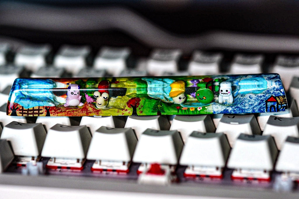 maplestory keycap Handmade green slime keycap, Custom spacebar, pink bean keycap, Artisan spacebar,  SA spacebar keycap, gift