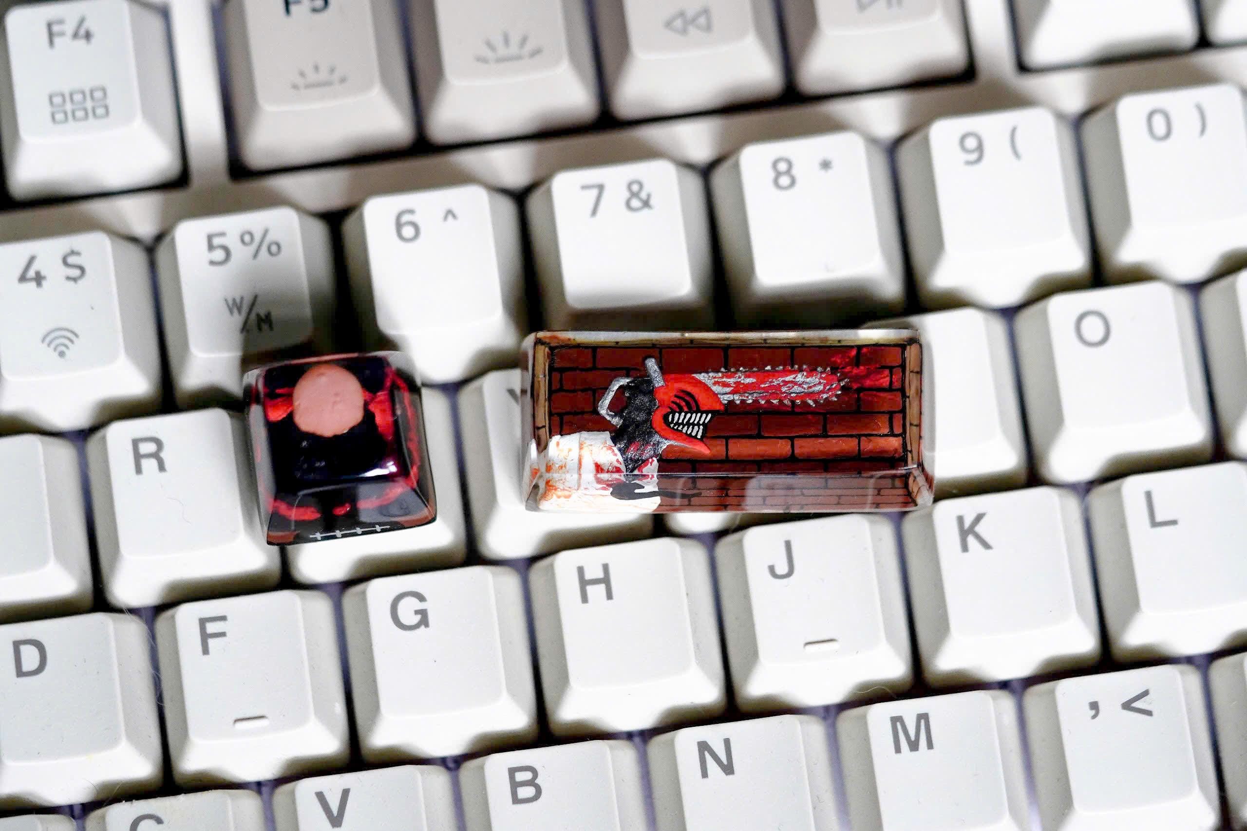 C.ha.insaw Dog keycap, Po.ch.ita keycap, D.e.n.ji keycap, Valentine gift, Gift for him, Artisan keycap, Anime keycap, cute ke
