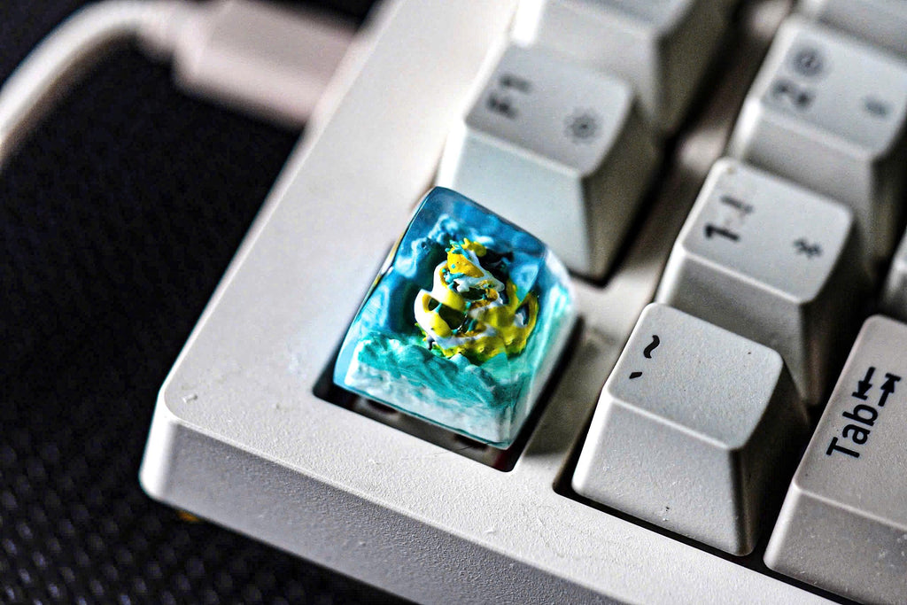 Ze.l.d.a keycap, light keycap, dragon keycap, keycaps for anime, artisan keycap