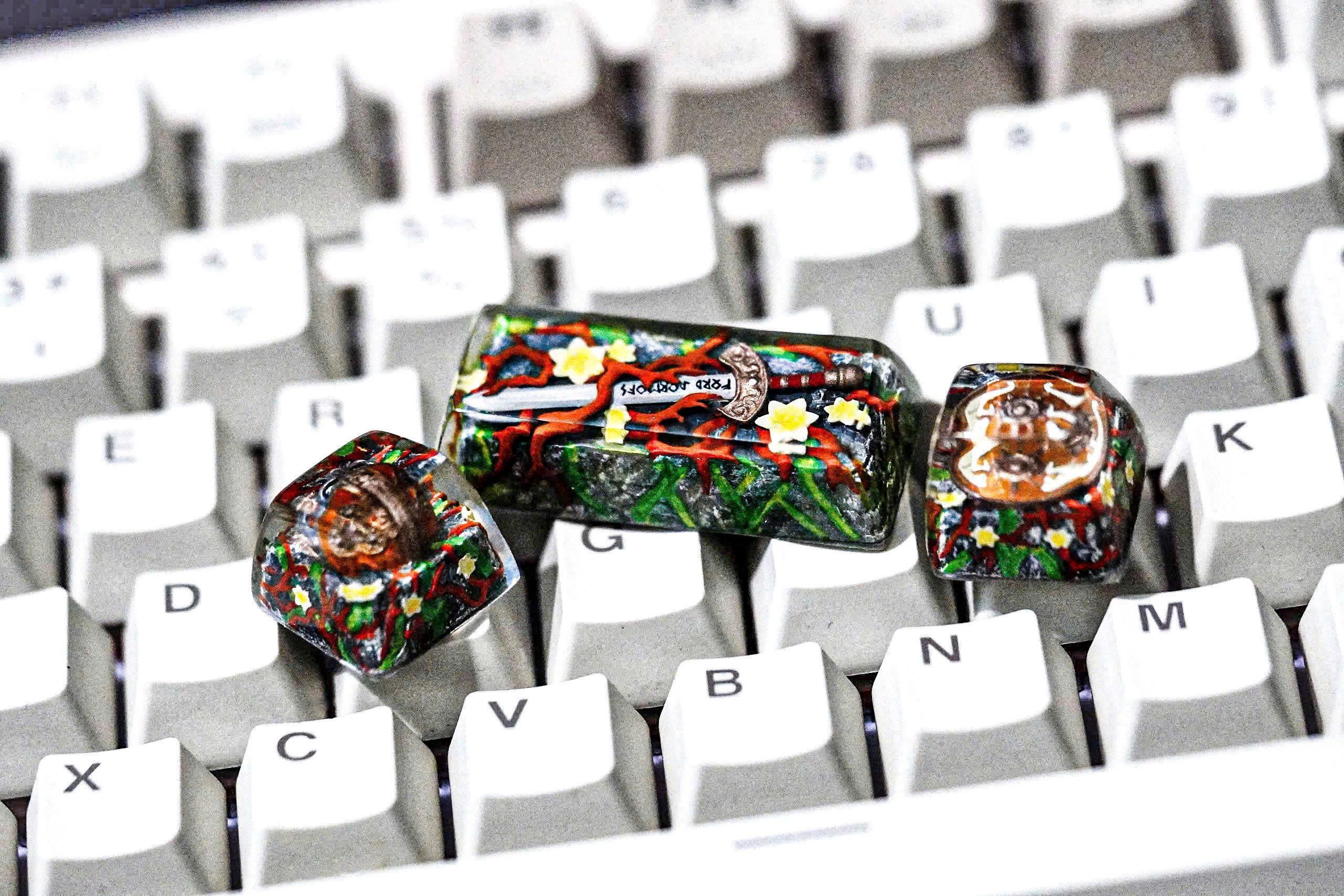 Lords keycaps, rings keycaps, vikings keycaps, artisan keycaps, gift for your boyfriends