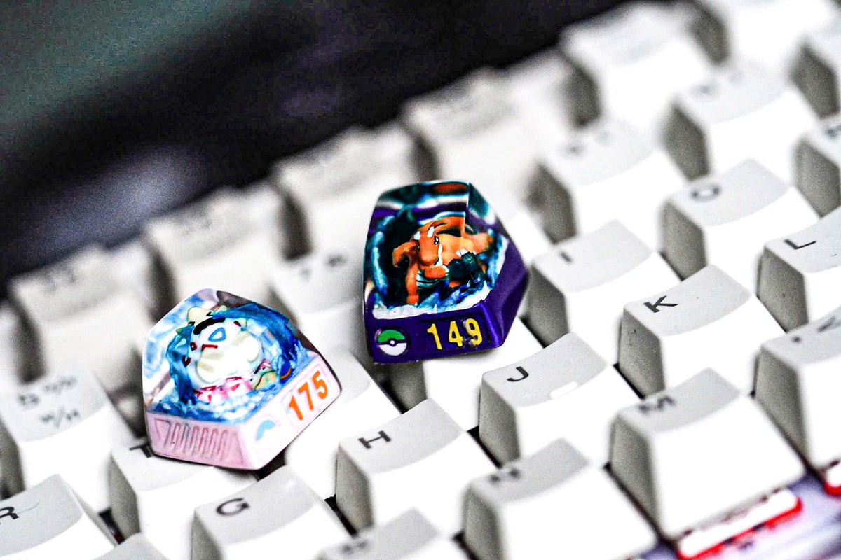 dra.go.ni..te, t.o.ge.pi crying po.k.em.on keycap resin, baby pok.em.on , egg keycap, handmade art, gift for pok.em.on fan, a