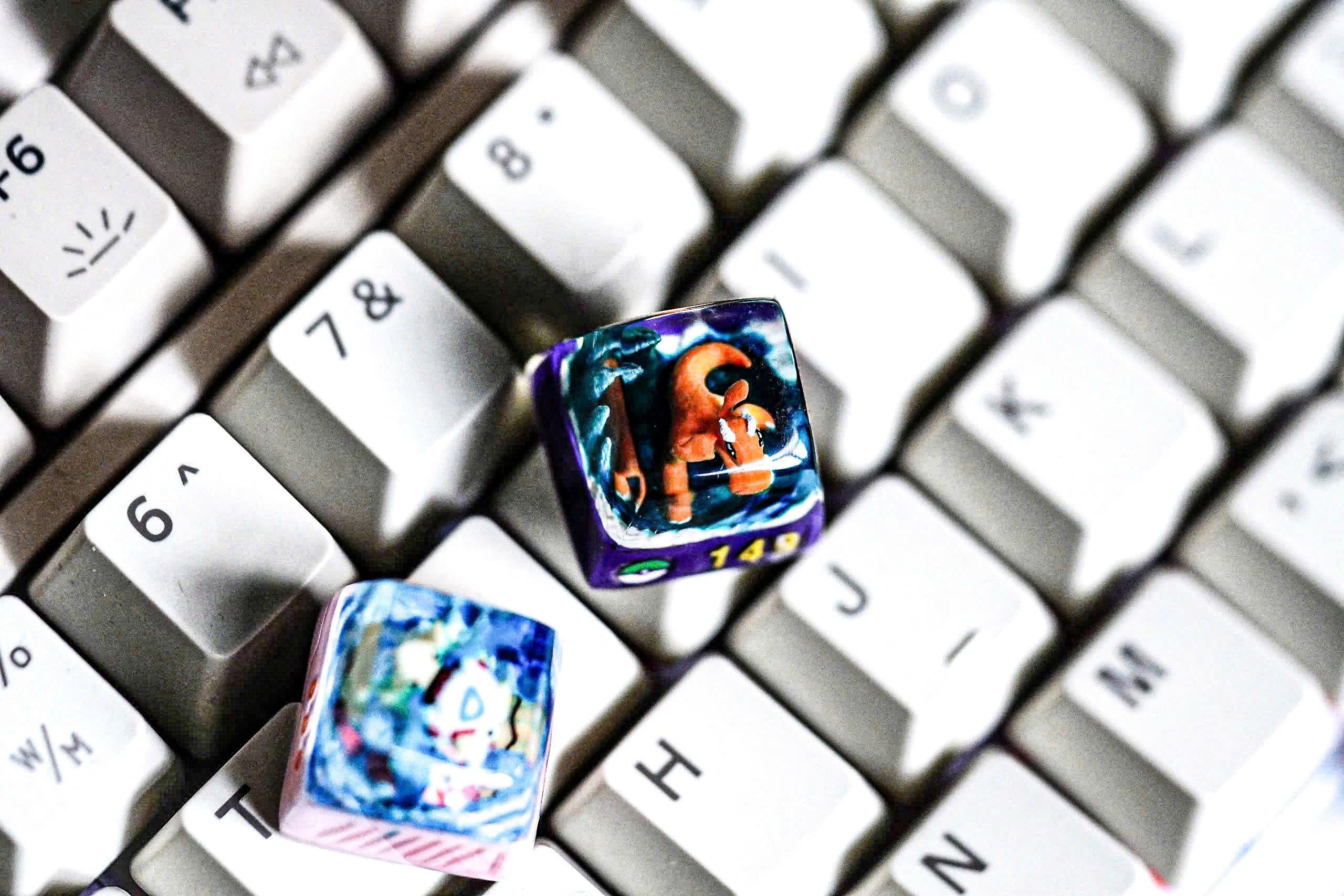 dra.go.ni..te, t.o.ge.pi crying po.k.em.on keycap resin, baby pok.em.on , egg keycap, handmade art, gift for pok.em.on fan, a
