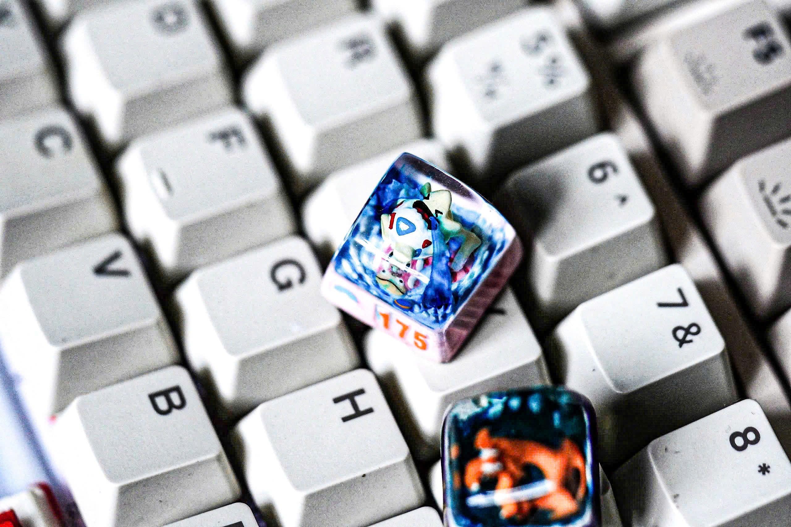 dra.go.ni..te, t.o.ge.pi crying po.k.em.on keycap resin, baby pok.em.on , egg keycap, handmade art, gift for pok.em.on fan, a