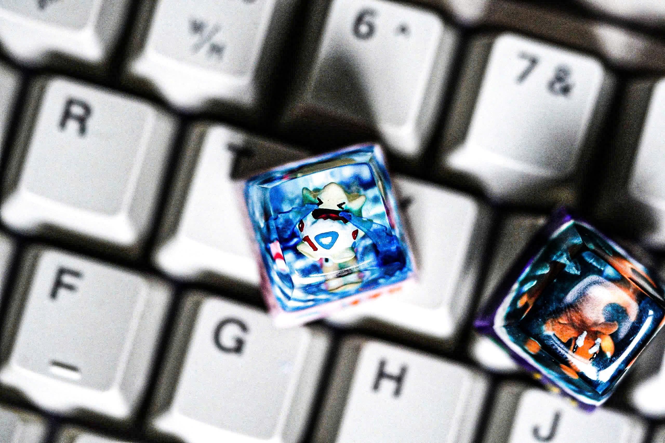 dra.go.ni..te, t.o.ge.pi crying po.k.em.on keycap resin, baby pok.em.on , egg keycap, handmade art, gift for pok.em.on fan, a