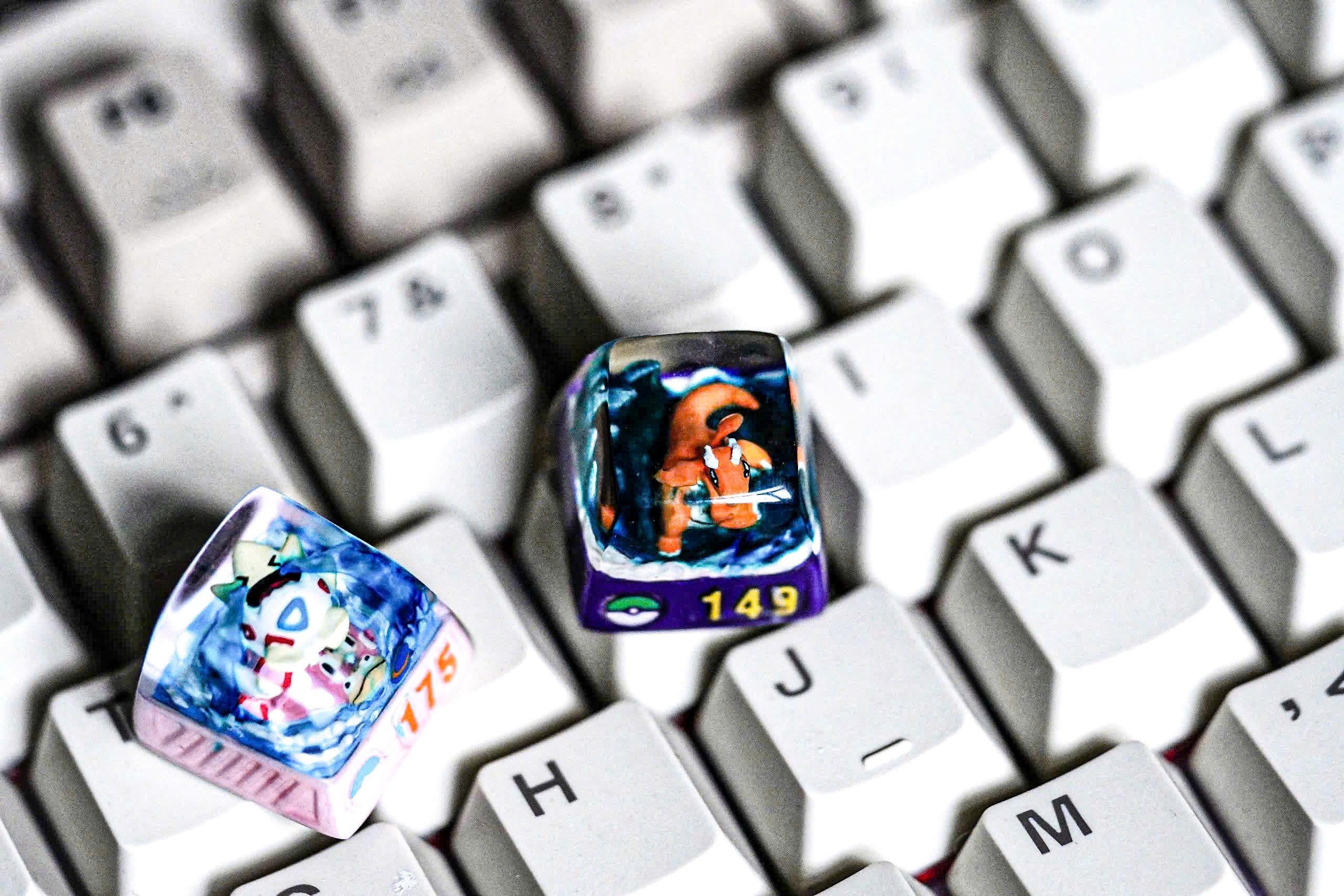 dra.go.ni..te, t.o.ge.pi crying po.k.em.on keycap resin, baby pok.em.on , egg keycap, handmade art, gift for pok.em.on fan, a