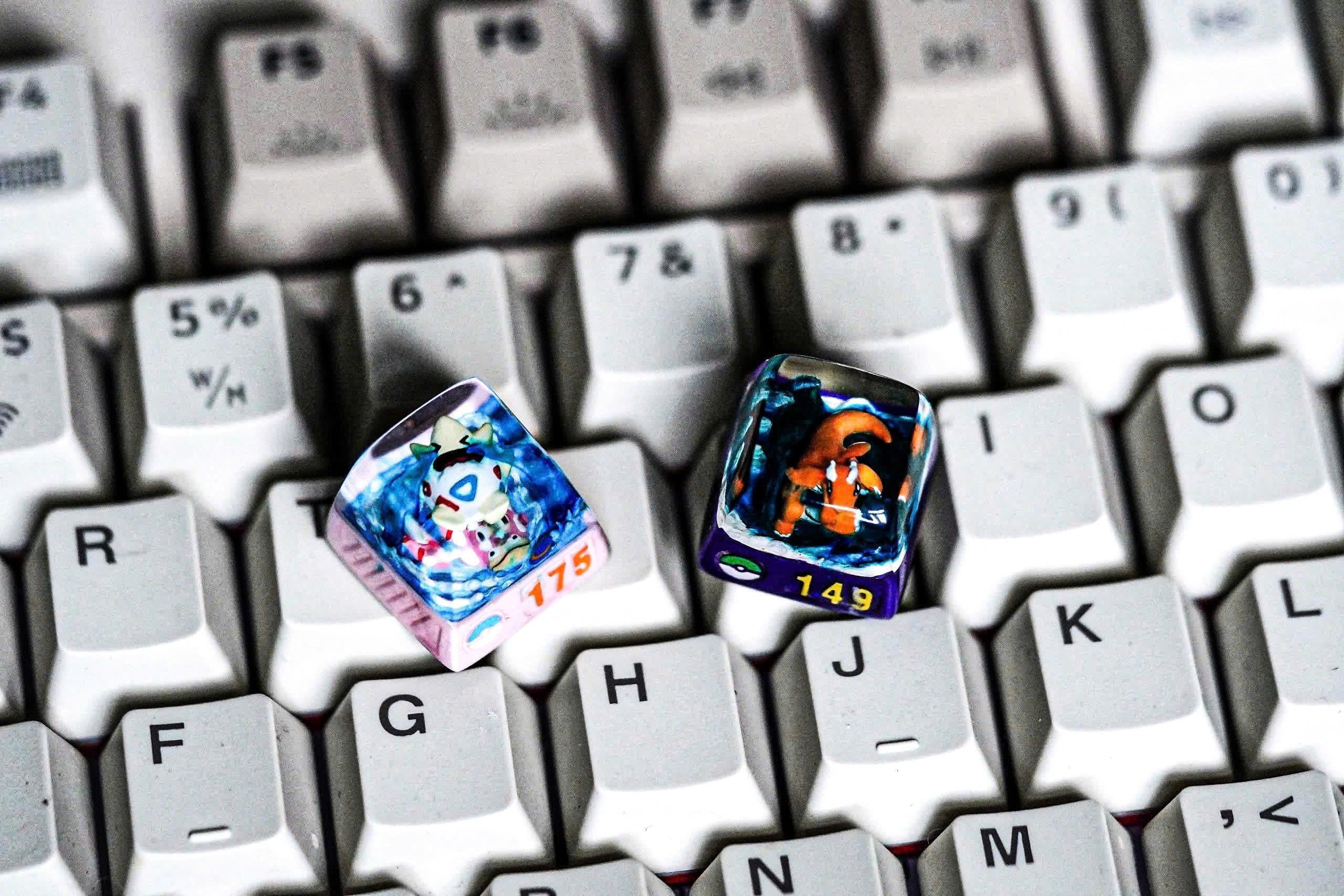dra.go.ni..te, t.o.ge.pi crying po.k.em.on keycap resin, baby pok.em.on , egg keycap, handmade art, gift for pok.em.on fan, a
