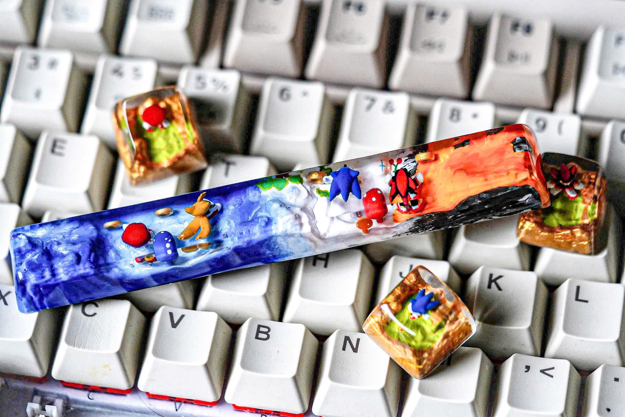handmade Hedgehog spacebar artisan keycap, resin keycap,custom anime keycaps,Shadow Custom keycaps for cherry Mx ,Birthday Gi