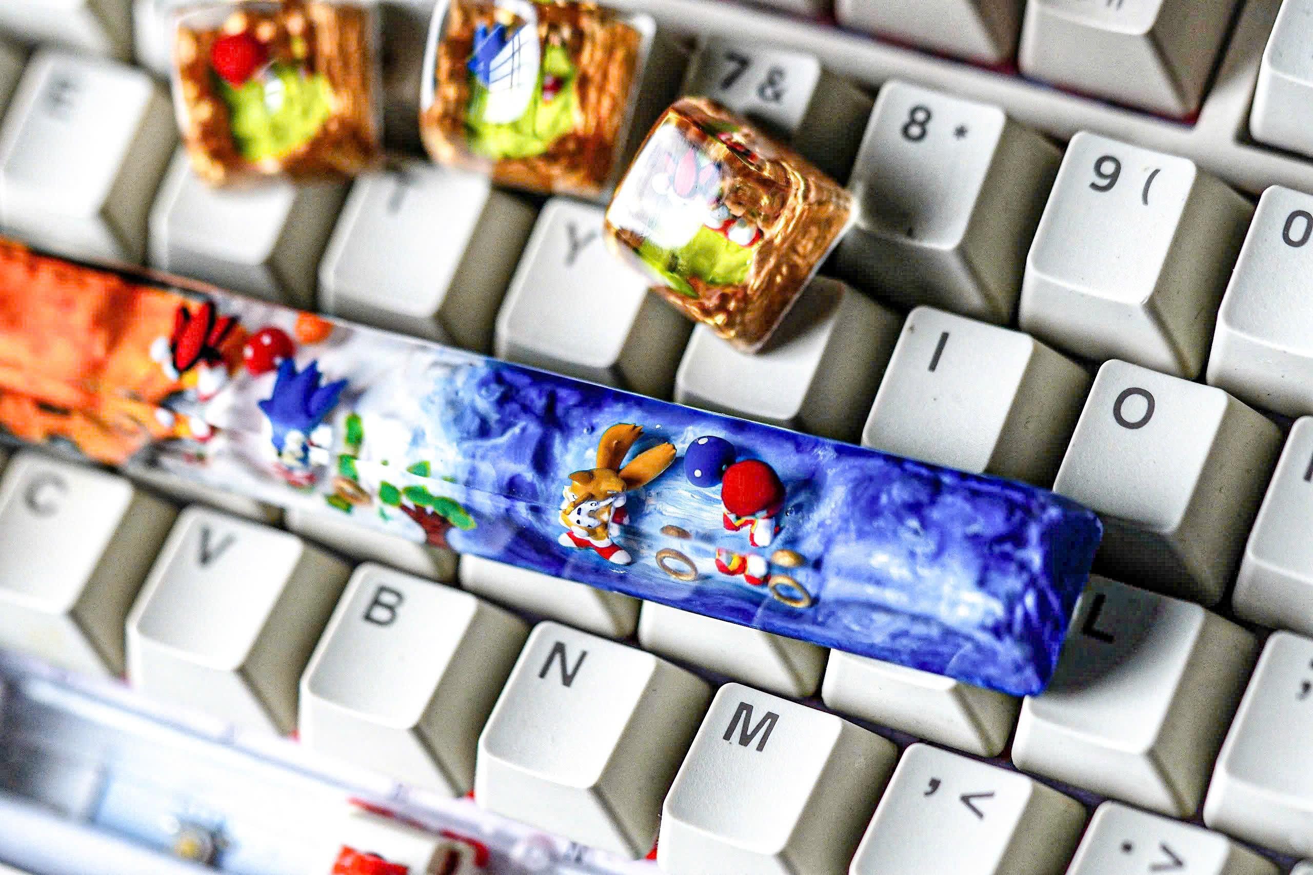handmade Hedgehog spacebar artisan keycap, resin keycap,custom anime keycaps,Shadow Custom keycaps for cherry Mx ,Birthday Gi