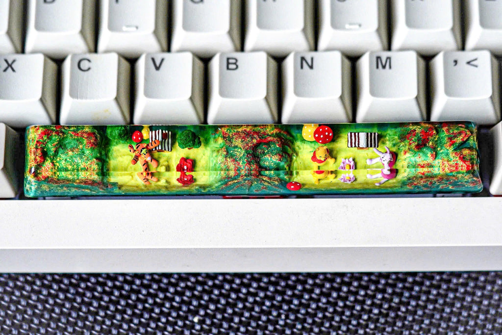 Resin Wi.nni.e the P.oo.h inspired keycaps, Custom resin Keycap SA profile, Custom spacebar keycap, Handmade Resin Keycap, Cu
