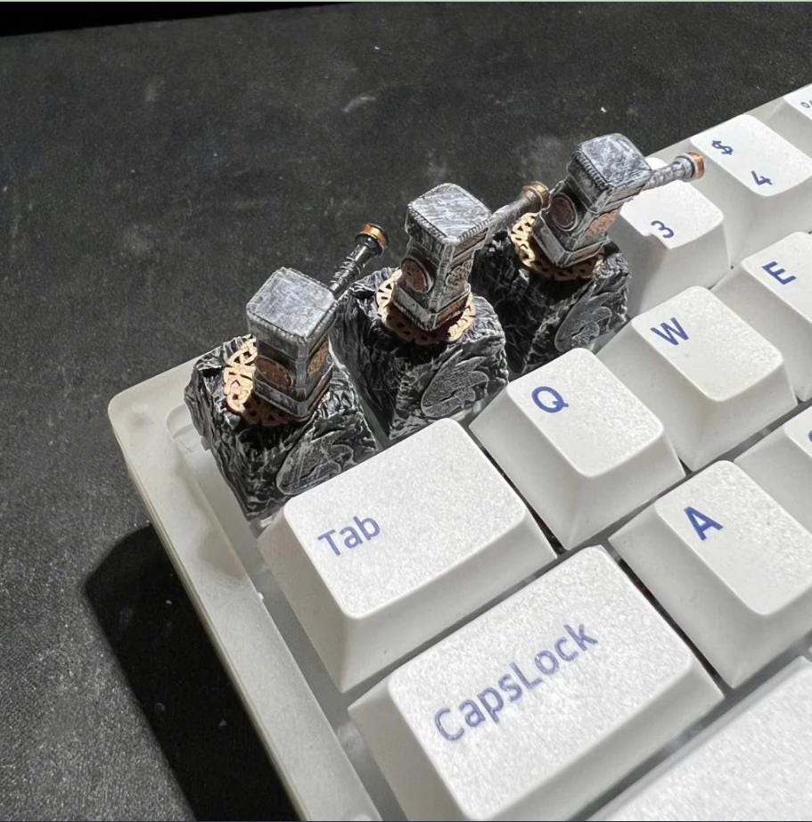 th.o.r harmer keycap Magnet Inspired Resin Artisan Handmade Keycap MX Switch Key Cap for Mechanical Keyboard, hero keycap, Ax