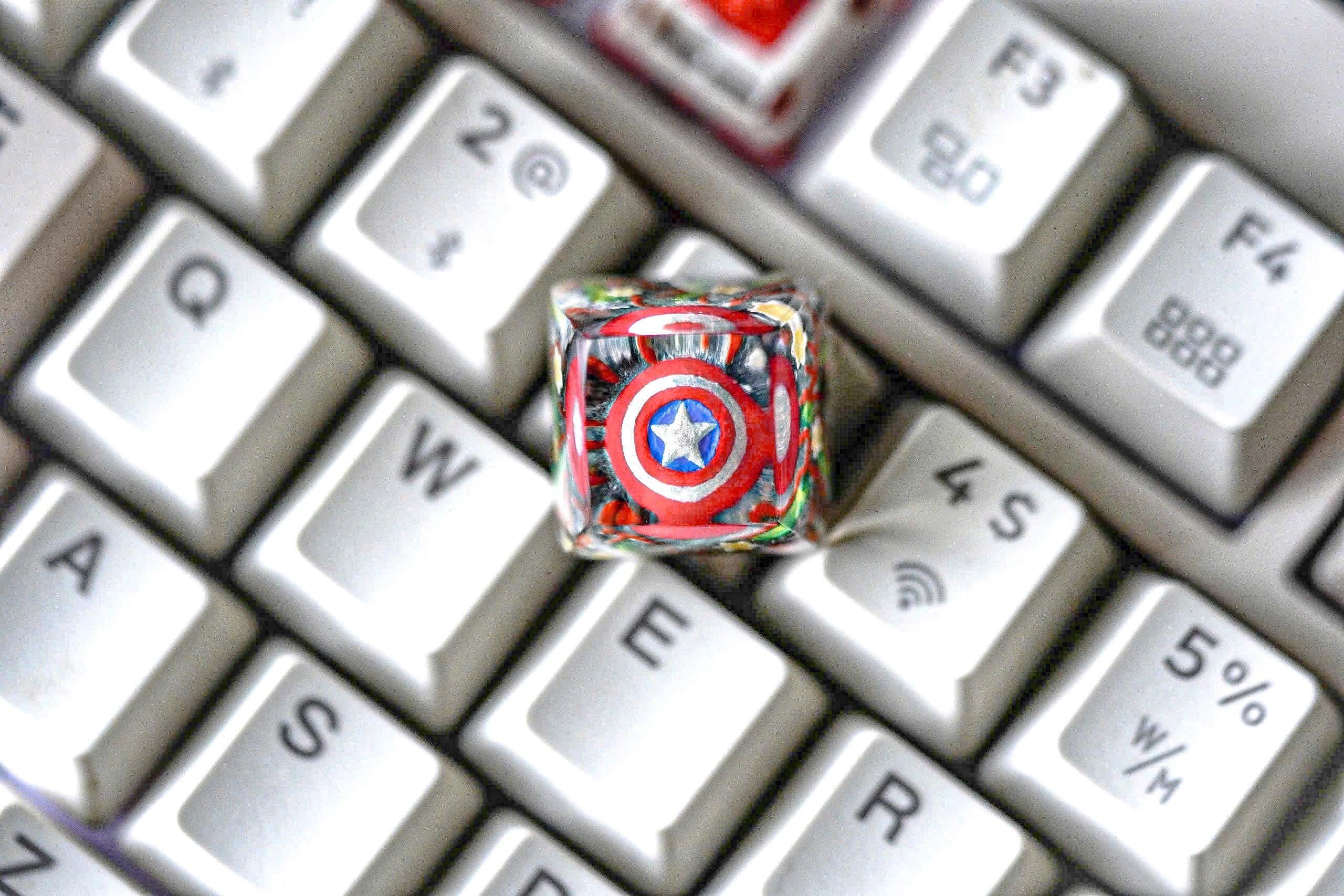 iconic hero keycap, Supper hero resin keycap,  Halloween gift , handmade keycap, anime keycap, Artisan Keycap, Birthday Gift,