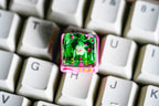 Chik.ori.ta keycap, Custom poke.m.on keycap, handmade keycaps, Artisan keycap, Cherry mx keycaps, Mechanical Gaming Keyboard,