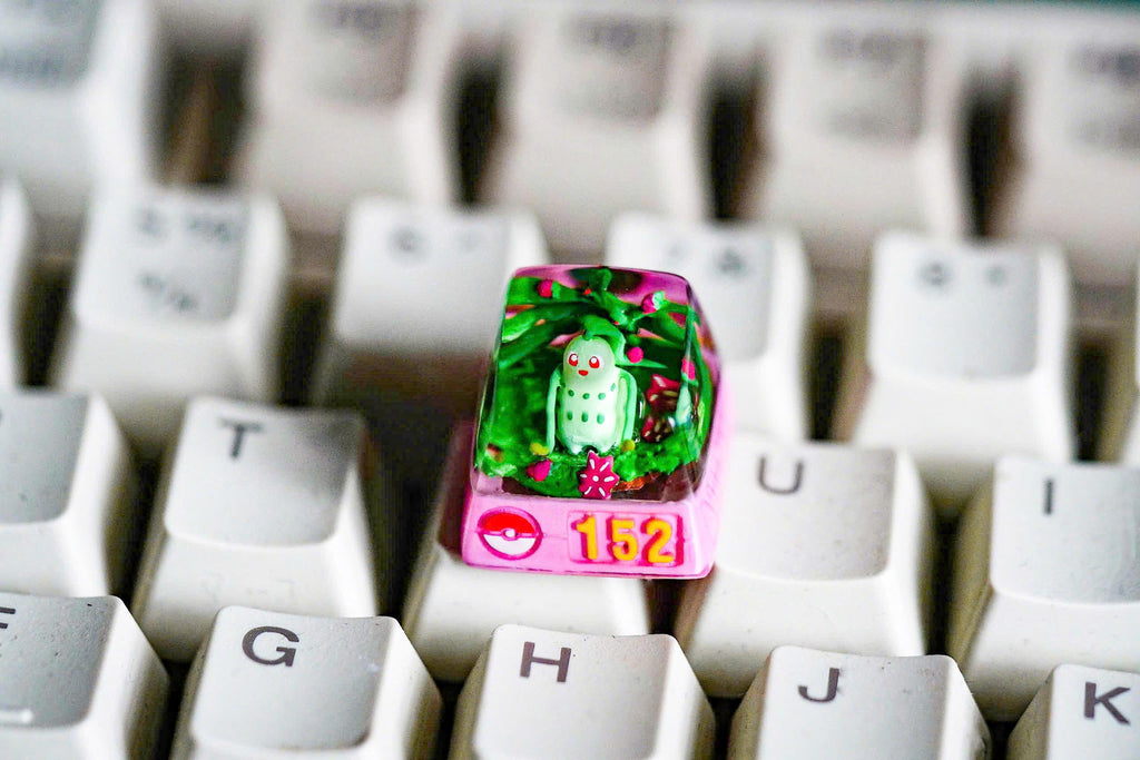 Chik.ori.ta keycap, Custom poke.m.on keycap, handmade keycaps, Artisan keycap, Cherry mx keycaps, Mechanical Gaming Keyboard,