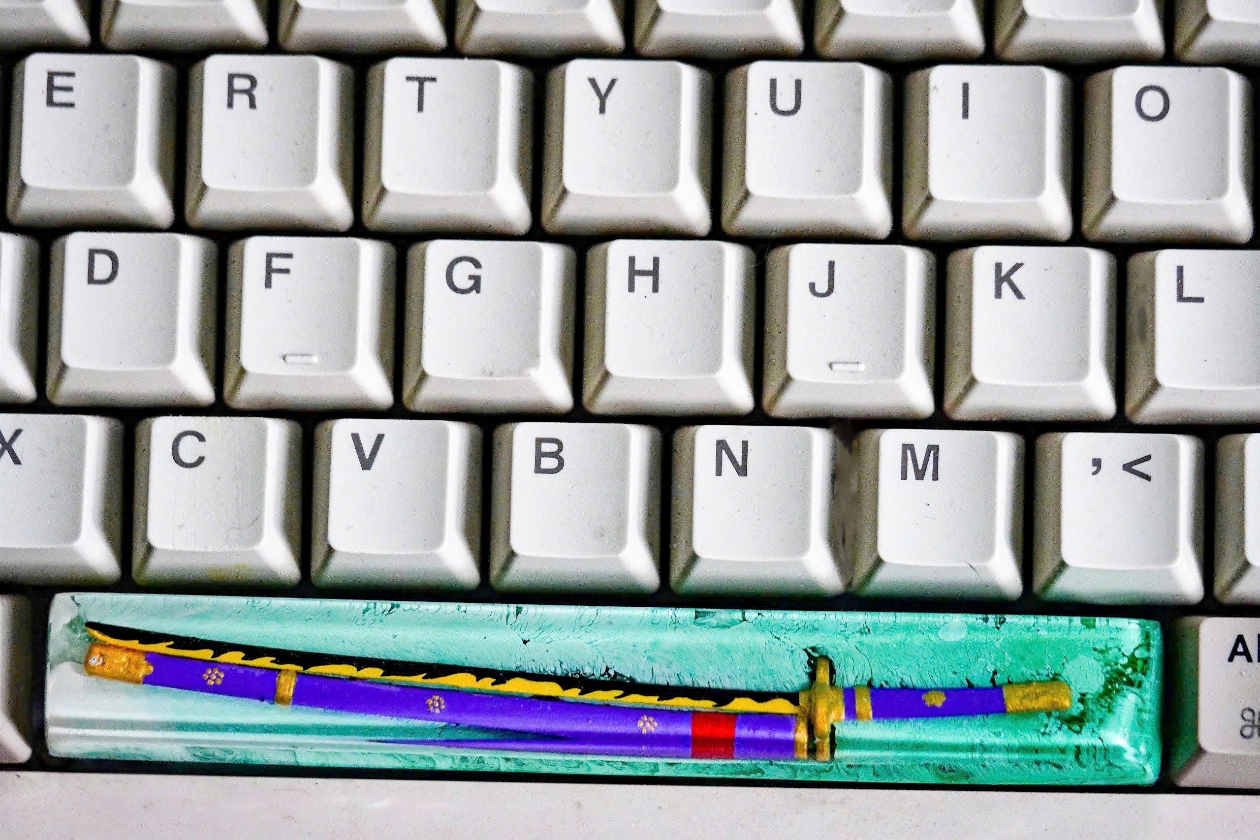 Anime keycap, enma sword, pirate 6.25U Spacebar Keycap: Set Sail with the Pirates