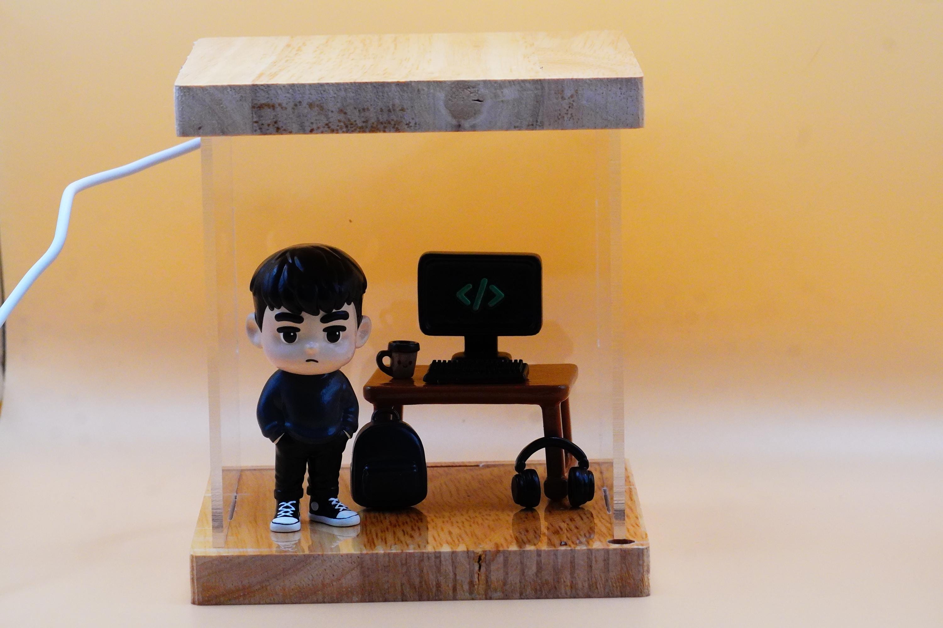 hand-painted personalized 3D mini cartoon action figure from your photo, Custom Toys, Custom Desktop Decoration