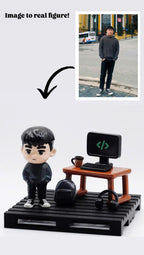hand-painted personalized 3D mini cartoon action figure from your photo, Custom Toys, Custom Desktop Decoration