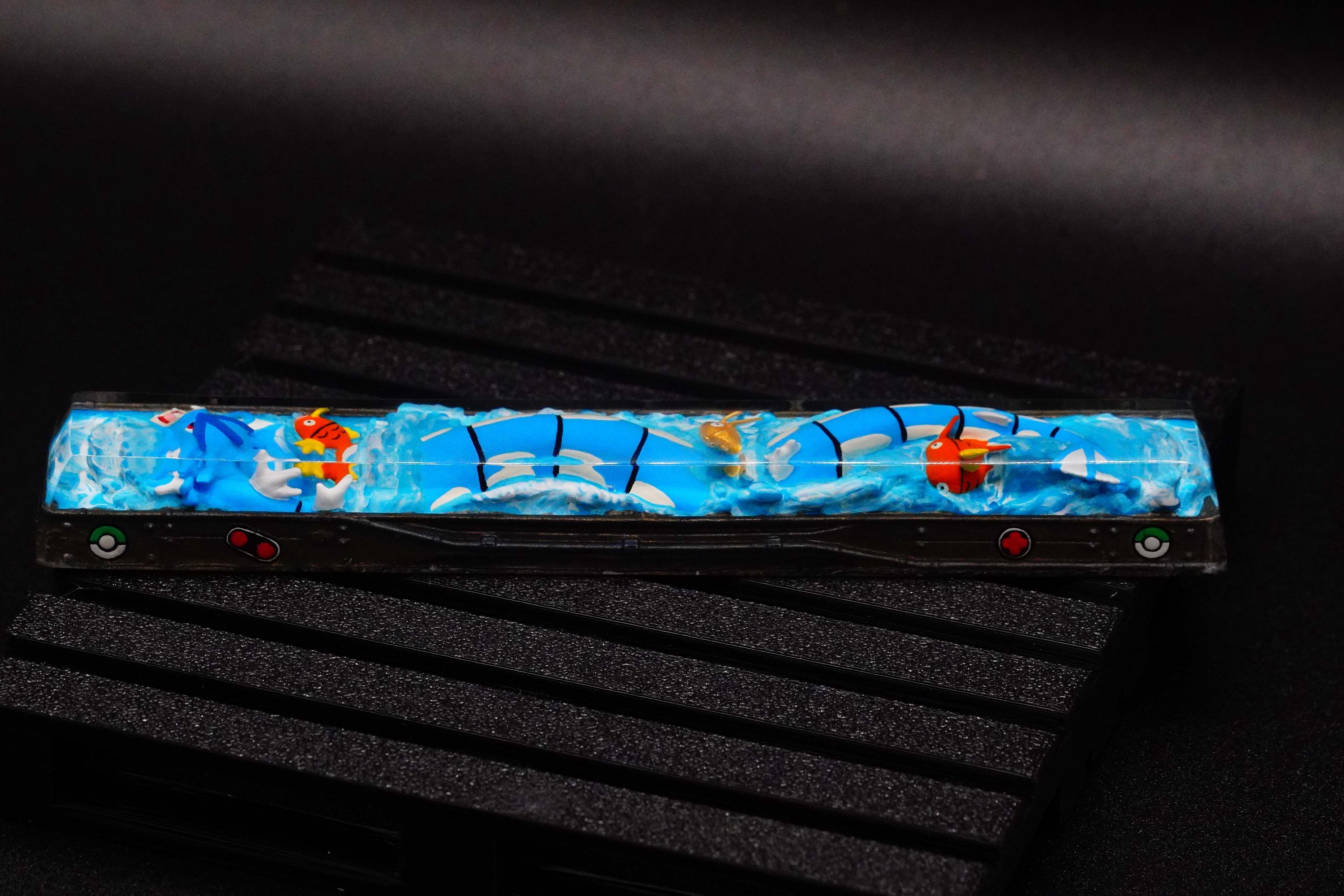 Water dragon Pok.e.m.on Spacebar, Po.ke.mon keycap, Artisan Pok.em.on Keycap, Custom Po.ke.m.on Keycap, gift for him, gift fo