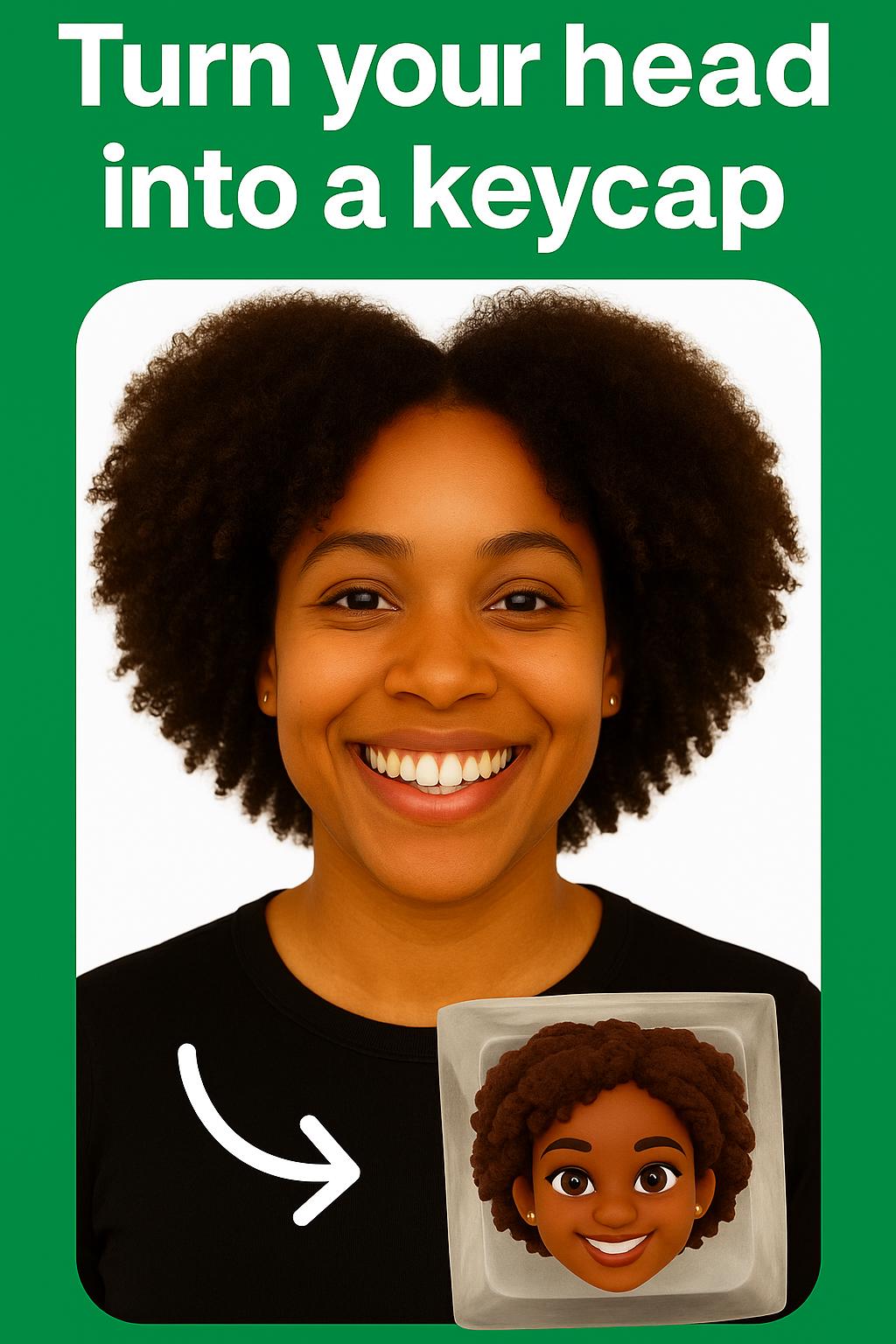 Turn Your Head Into a Custom Keycap – Personalized Face Keycap from Your Photo | Unique Gift, Keyboard Accessory, Handmade Re