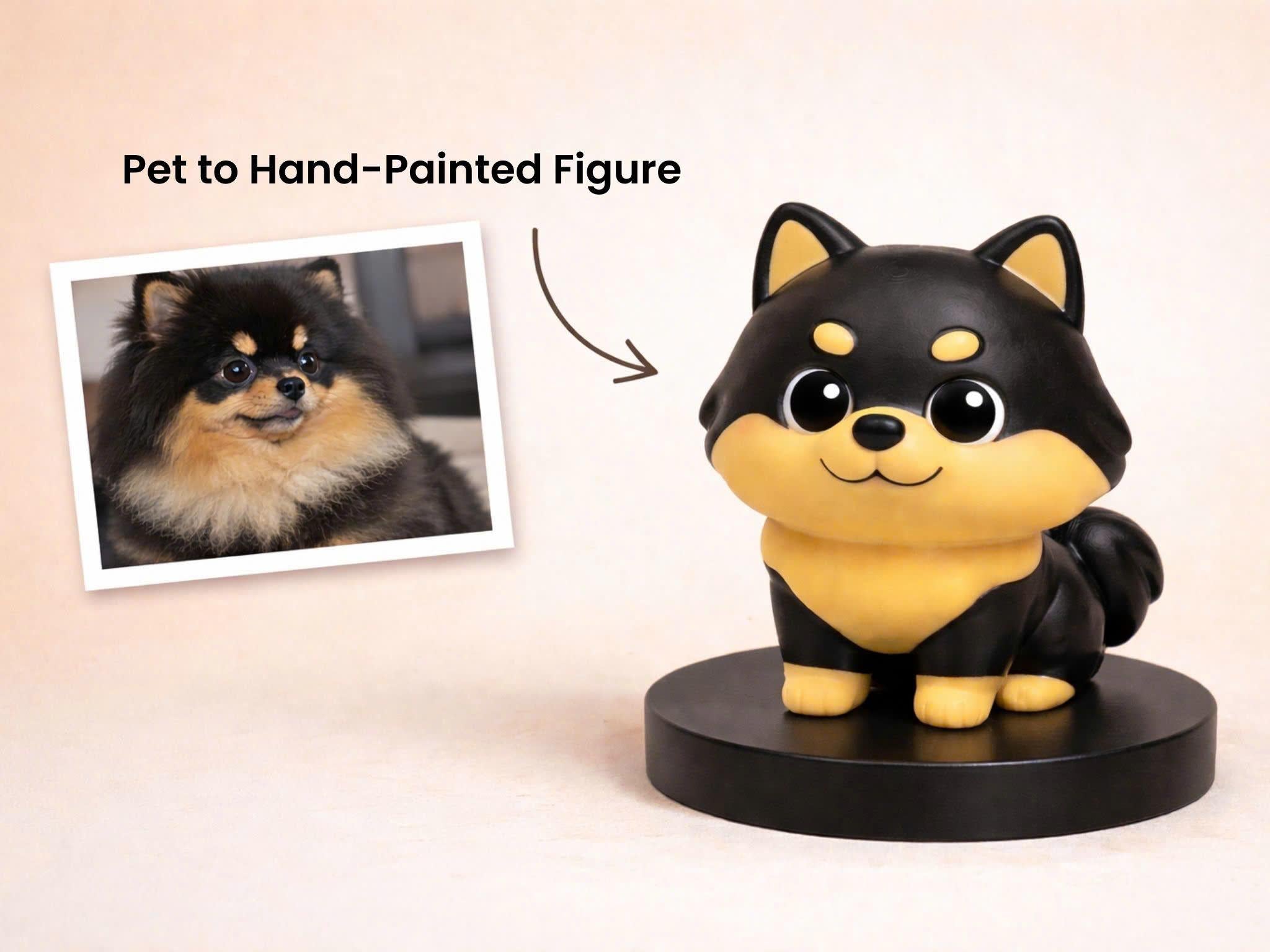 Custom Pet Figurine | Personalized Chibi Pet Statue | Handmade 3D Pet Figure from Photo | Dog & Cat Gift