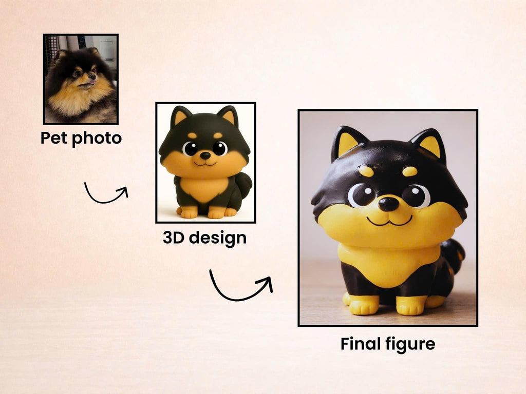Custom Pet Figurine | Personalized Chibi Pet Statue | Handmade 3D Pet Figure from Photo | Dog & Cat Gift