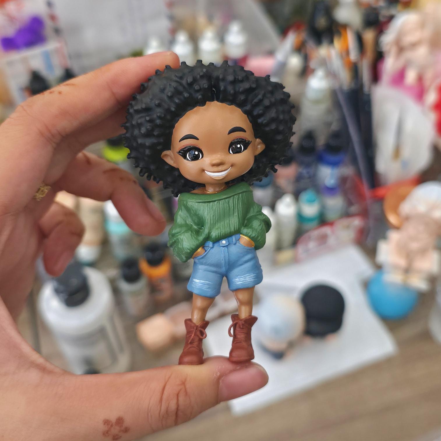 Handmade 3D Figurine from Photo with Pet, Custom Personalized Character Gift