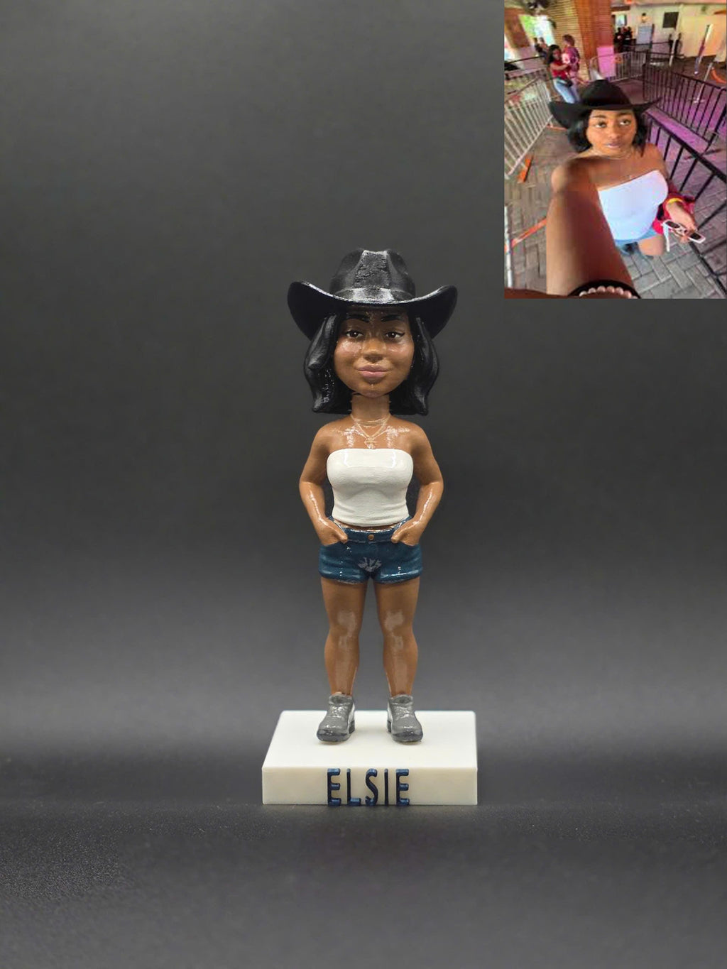 Custom Bobblehead From Photo, Personalized Figurine With Name Base, Handmade Mini Me Gift, Unique Gift for Him Her, Fathers D