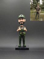 Custom Bobblehead From Photo, Personalized Figurine With Name Base, Handmade Mini Me Gift, Unique Gift for Him Her, Fathers D