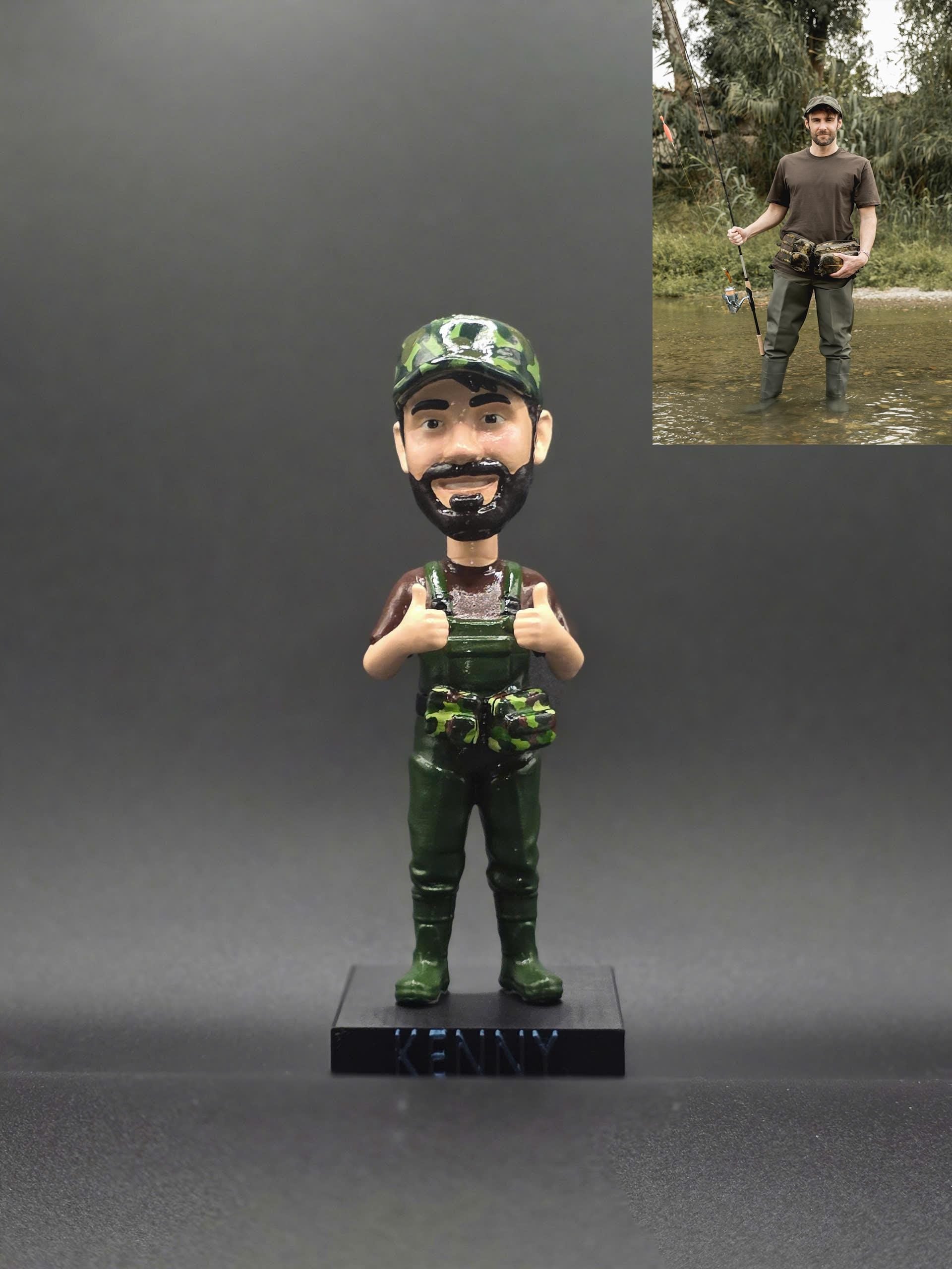 Custom Bobblehead From Photo, Personalized Figurine With Name Base, Handmade Mini Me Gift, Unique Gift for Him Her, Fathers D