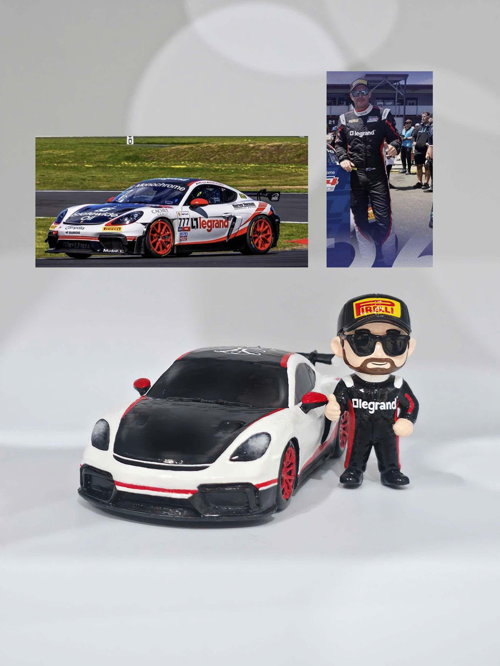 Custom Mini Me Action Figure with Supercar, Personalized Figurine from Photo, Gift for Car Lovers, Gift for Him