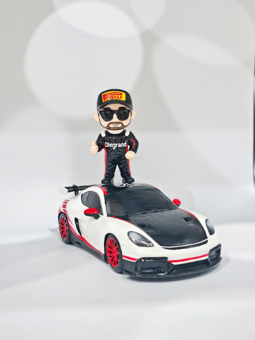 Custom Mini Me Action Figure with Supercar, Personalized Figurine from Photo, Gift for Car Lovers, Gift for Him