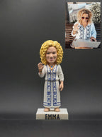Custom Bobblehead From Photo, Personalized Figurine With Name Base, Handmade Mini Me Gift, Unique Gift for Him Her, Fathers D