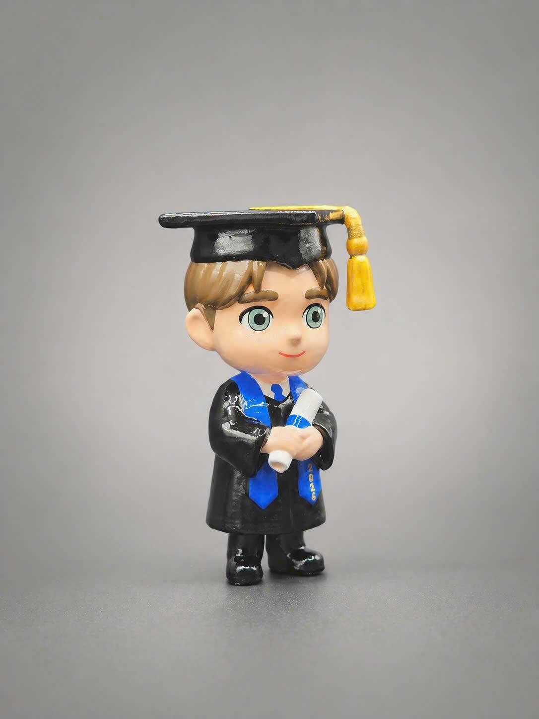 Custom Graduation Figurine From Photo, Personalized Graduate Gift with Name Base, Class Gift, Unique Keepsake for Him Her