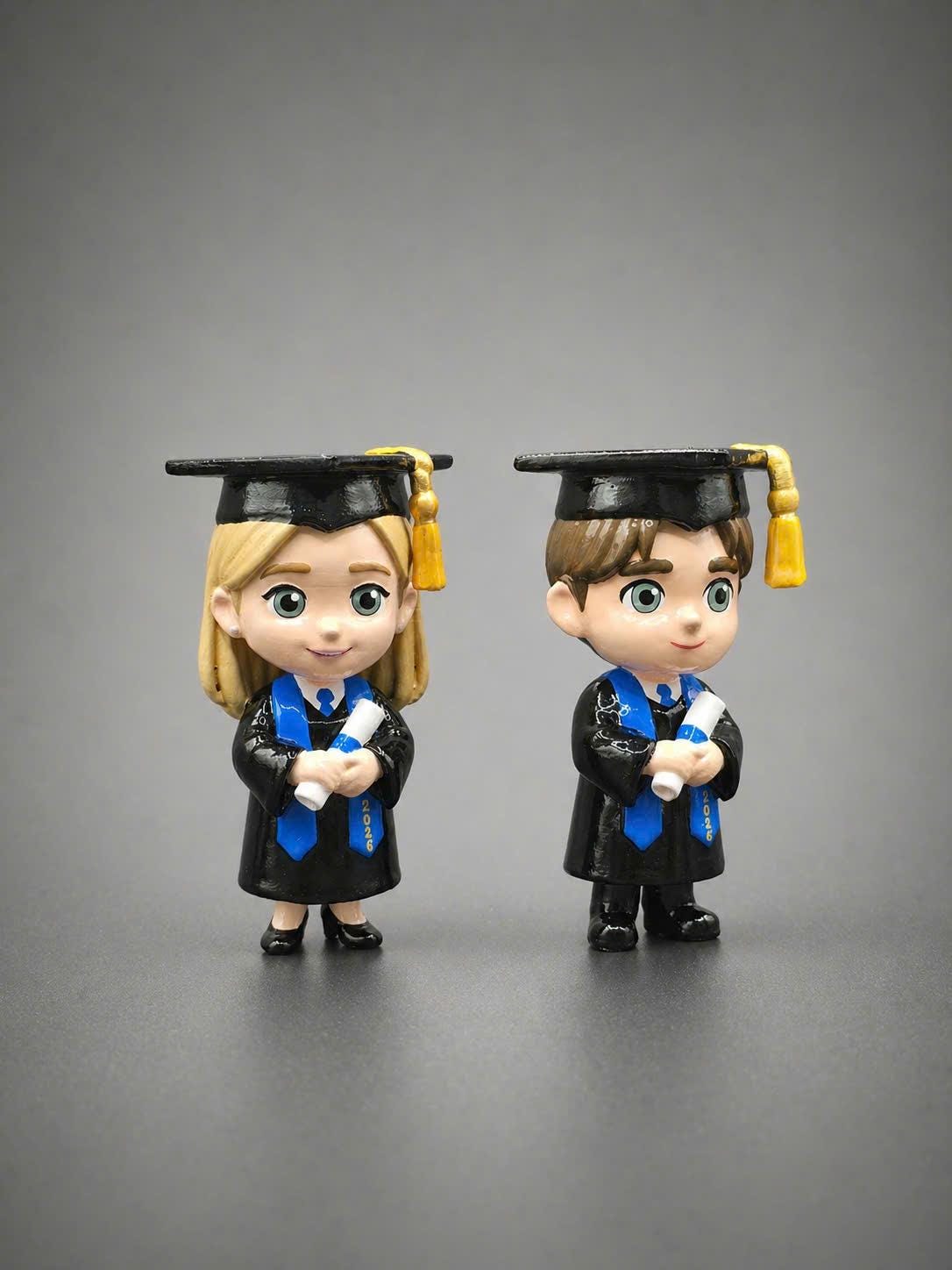 Custom Graduation Figurine From Photo, Personalized Graduate Gift with Name Base, Class Gift, Unique Keepsake for Him Her