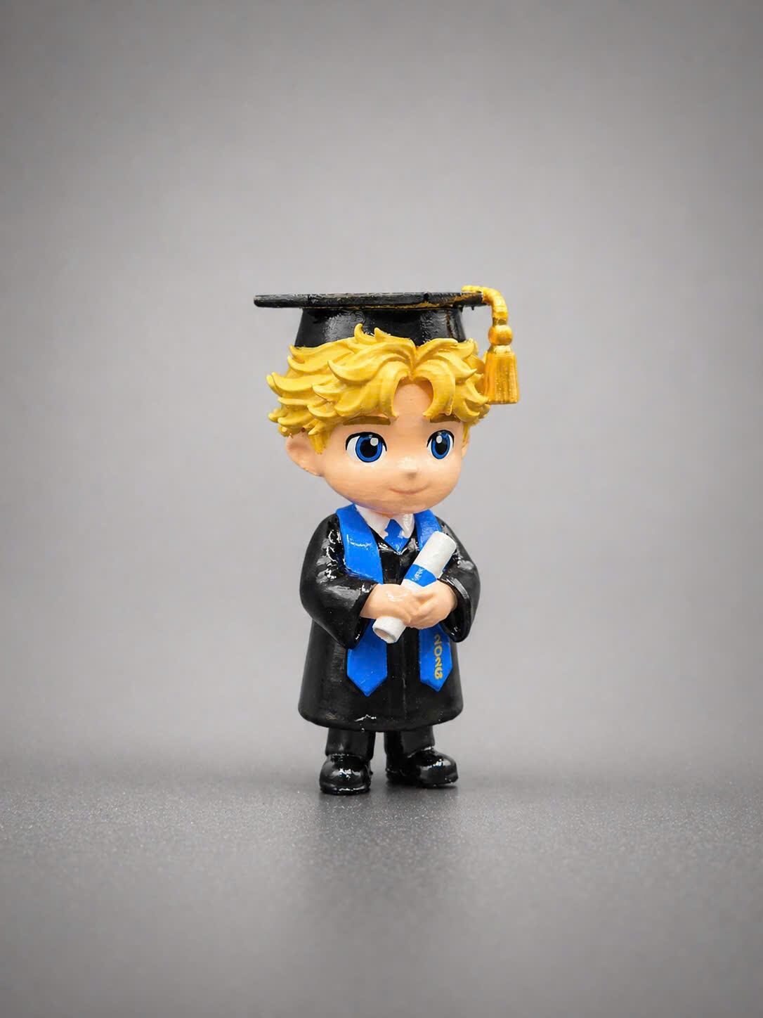 Custom Graduation Figurine From Photo, Personalized Graduate Gift with Name Base, Class Gift, Unique Keepsake for Him Her