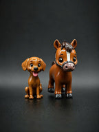 Personalized Chibi Figure with Pets | Custom Handmade Mini Figure | Cute Couple & Pet Gift