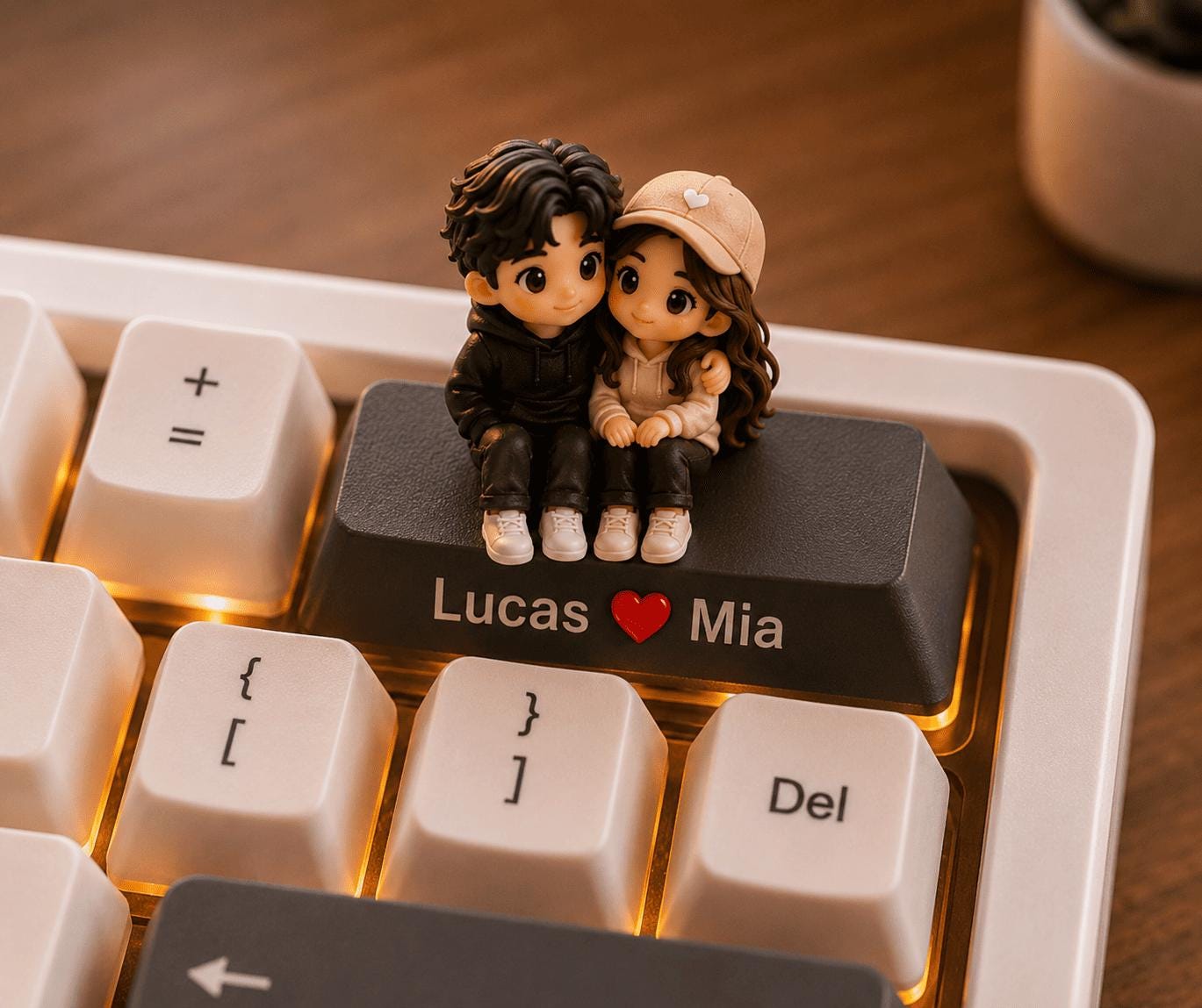 Custom Figurine Keycap from Photo, Personalized Artisan Resin Keycap, Custom Mini Figure, Mechanical Keyboard Gift